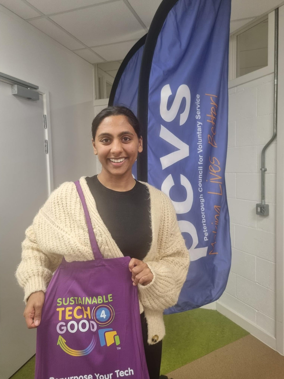 Sustainable Tech 4 Good are pleased that we can support PCVS (Peterborough Council for Voluntary Service)