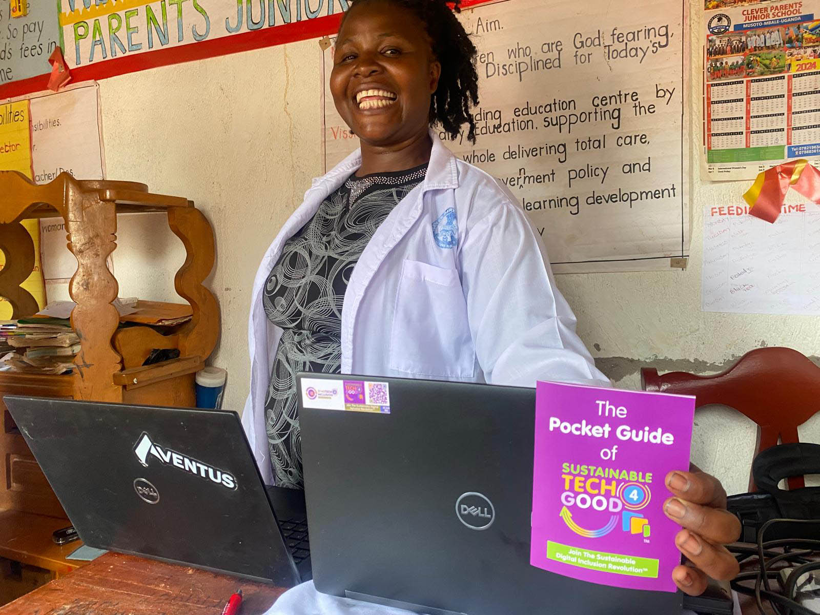 Laptop donation to a school in Uganda