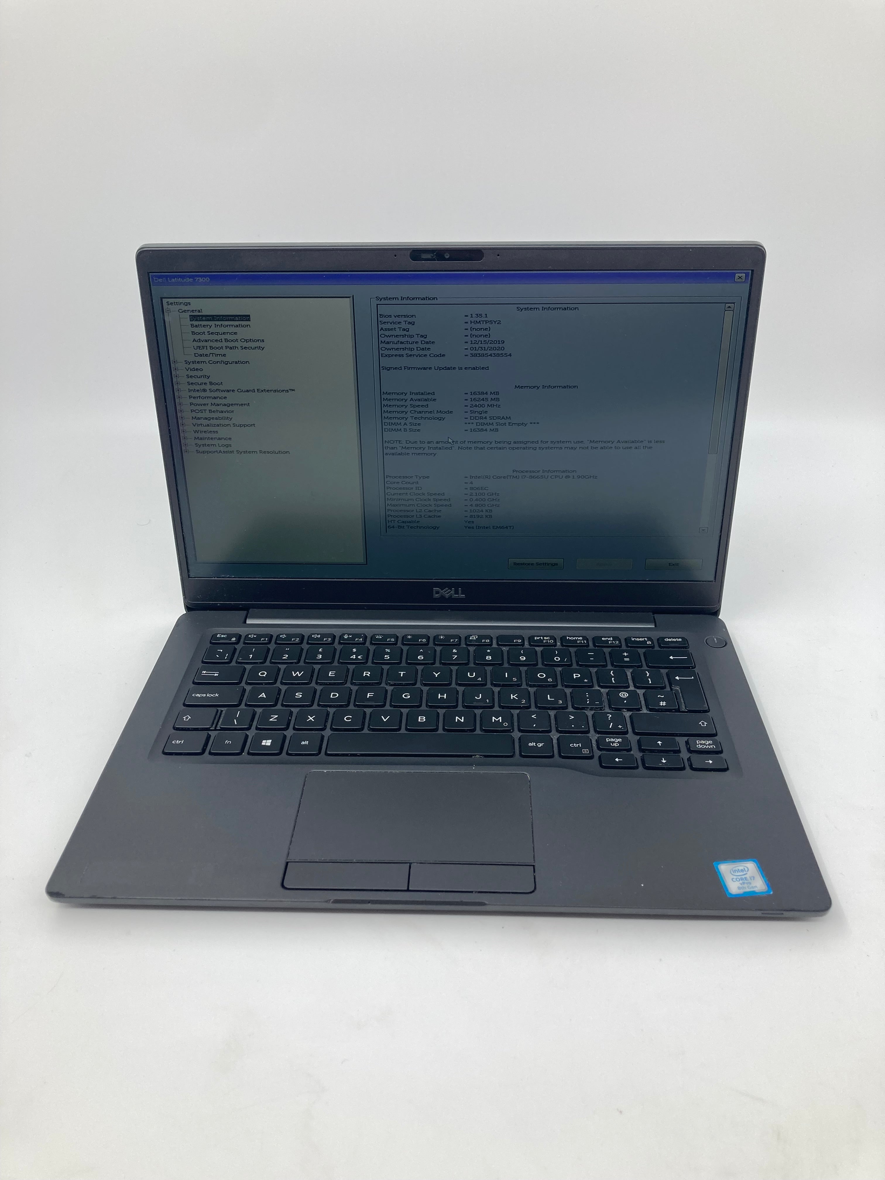 Dell Latitude 7300 13" i7 8th Gen 16GB RAM No HDD No OS #3