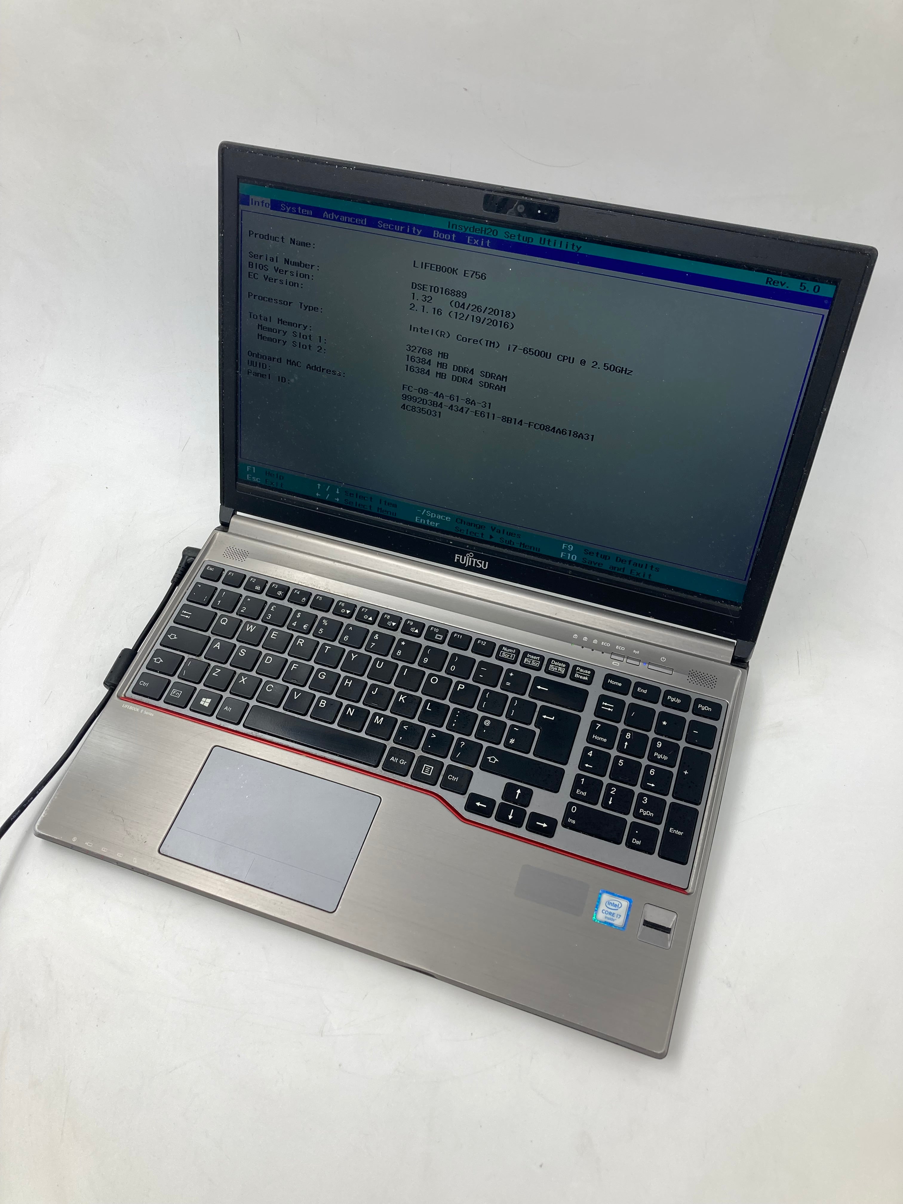 Fujitsu Laptop LifeBook E756 15.6" i7 6th Gen 32GB RAM No SSD No OS #3
