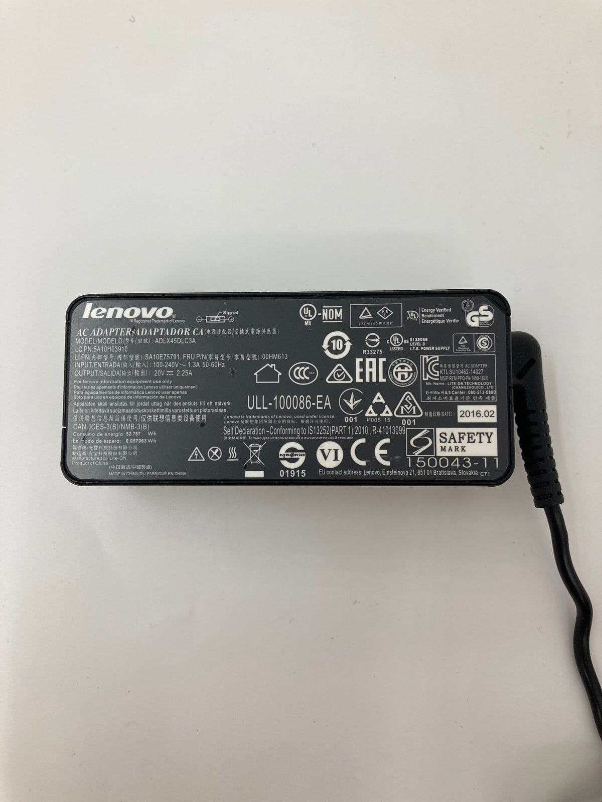 Batch x29 | Genuine Lenovo 45W AC Adapter Chargers | Rectangle Tip