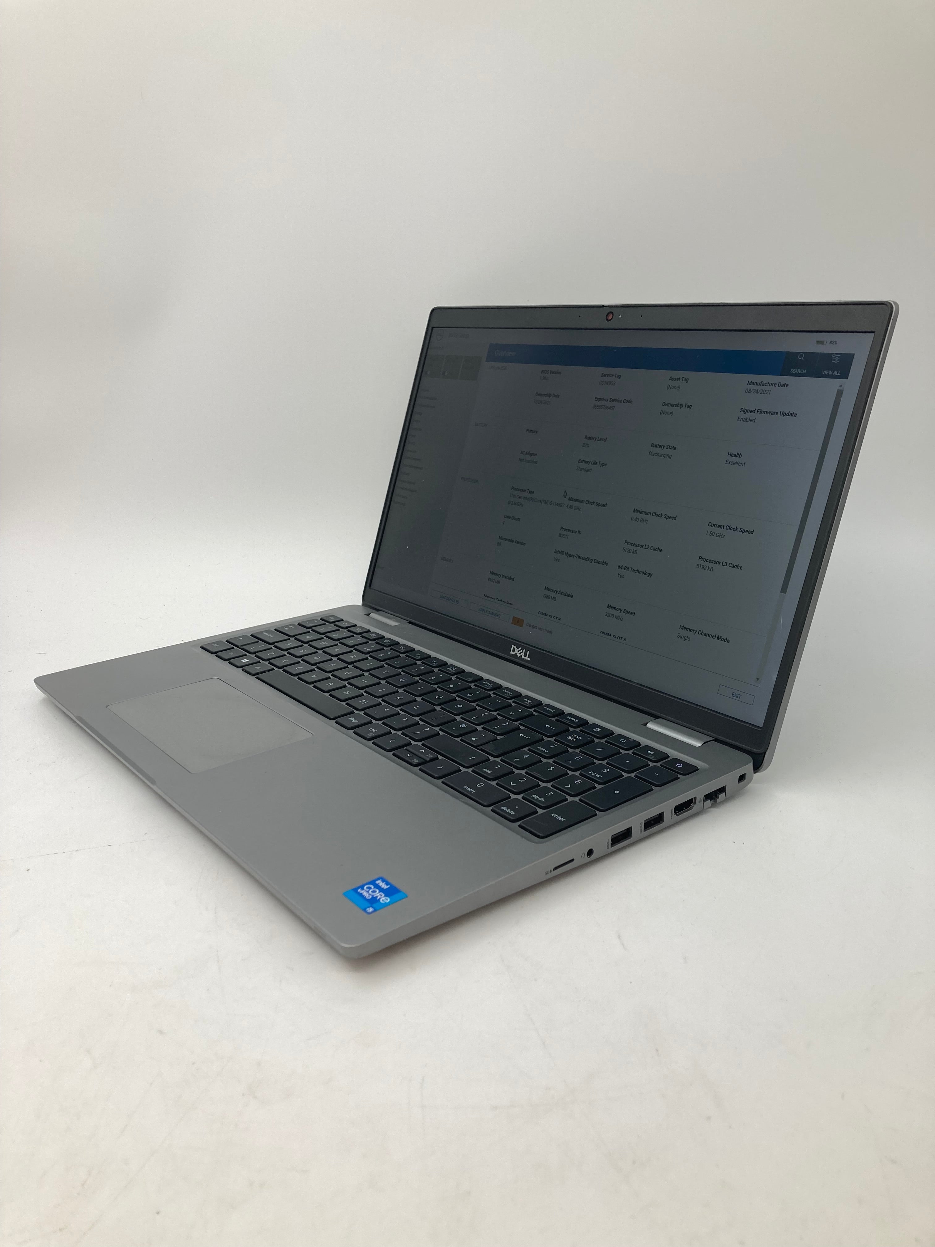 Dell Laptop Latitude 5520 15" Screen i5 11th Gen 8GB RAM No SSD No OS *Spares*