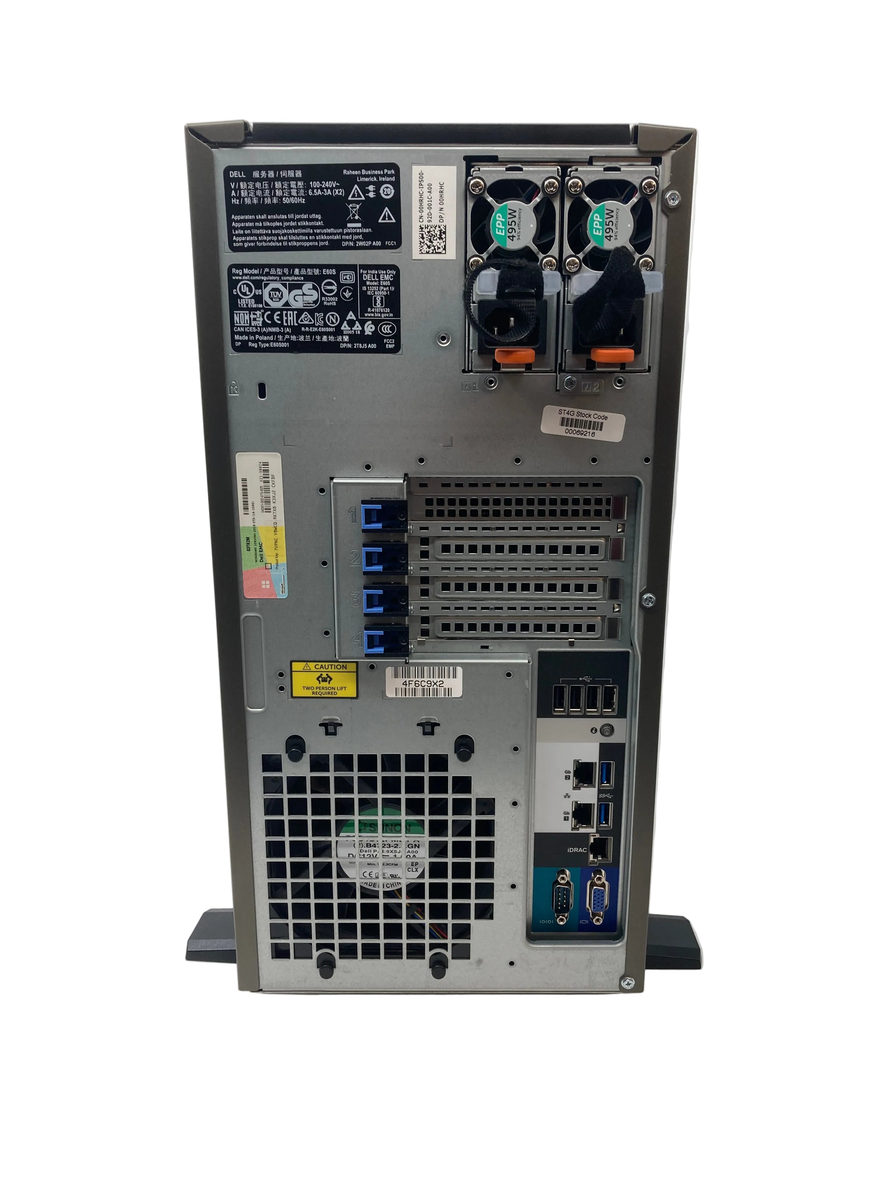 Dell PowerEdge T340 Tower Server | Intel Xeon E-2176G | 4x 900GB, 4x 4TB HDDs | 16GB RAM | Grade A