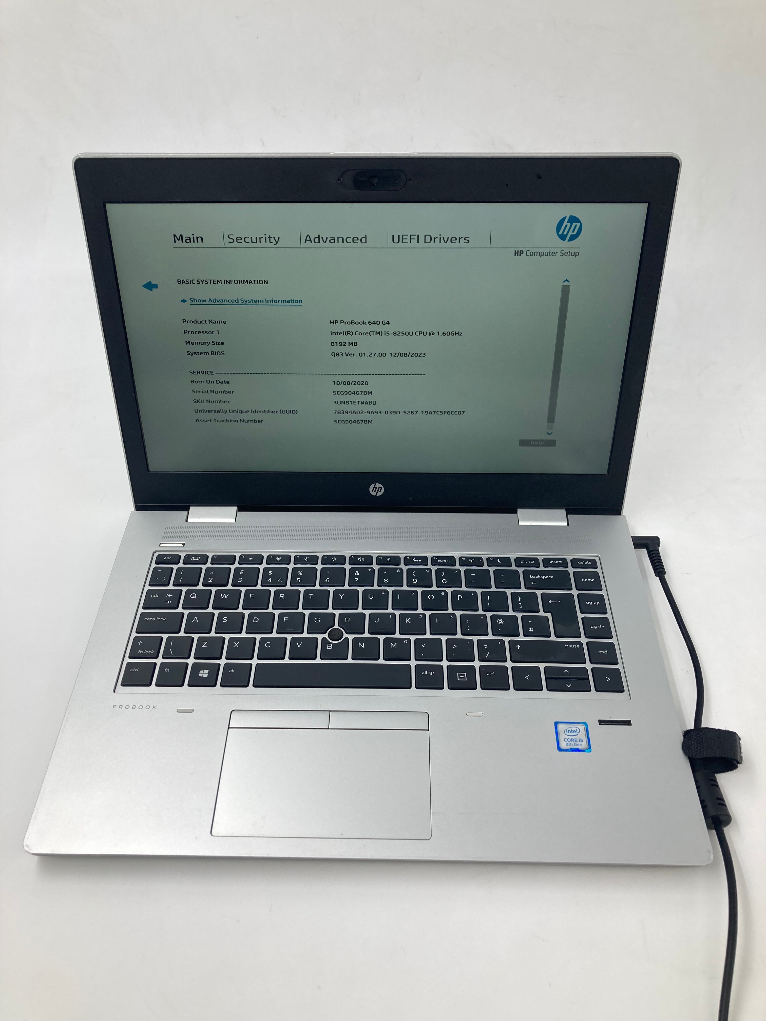 HP Laptop ProBook 640 G4 14" i5 8th Gen 8GB RAM No SSD *Spares*