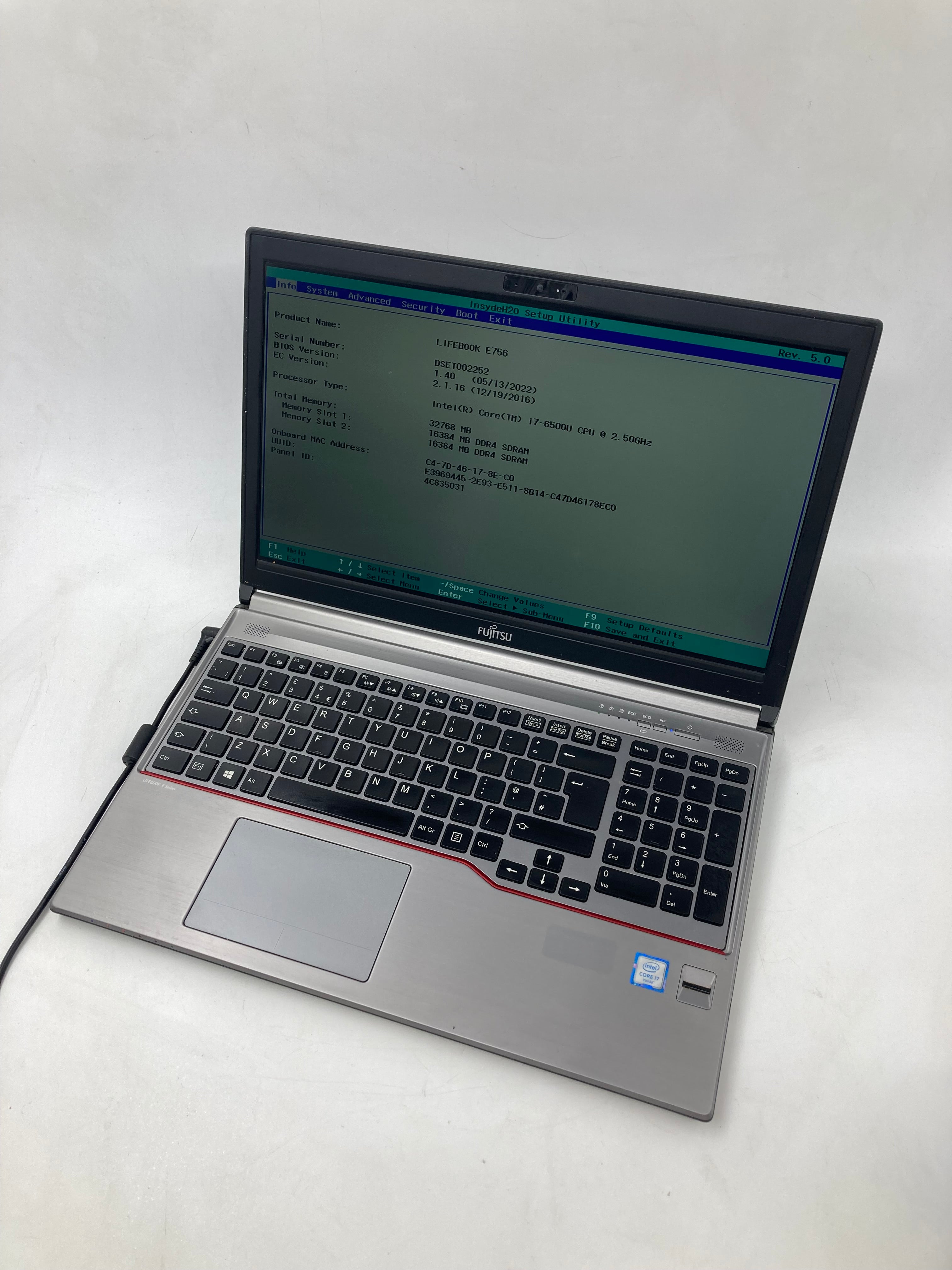 Fujitsu Laptop LifeBook E756 15.6" i7-6500U 32GB RAM No SSD No OS #1
