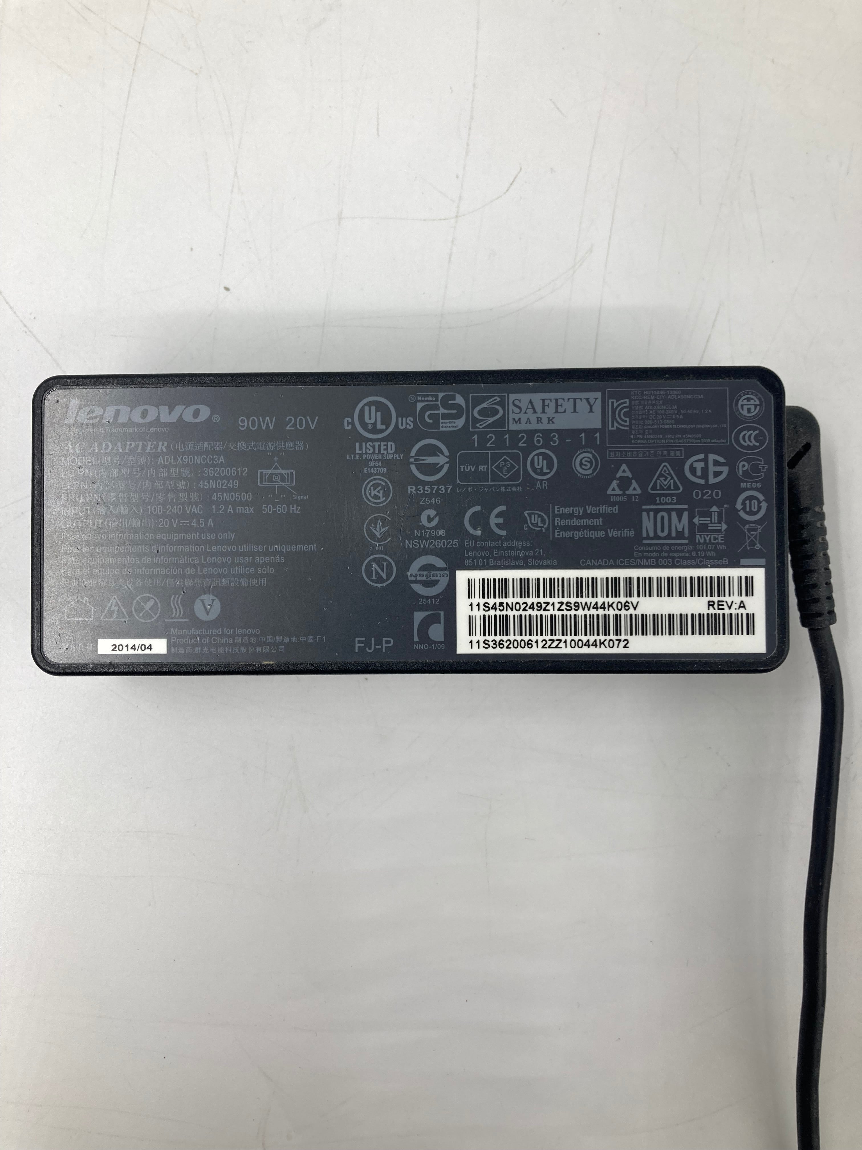 Batch of 4 Lenovo Square Tip 90W/135W Chargers - Black