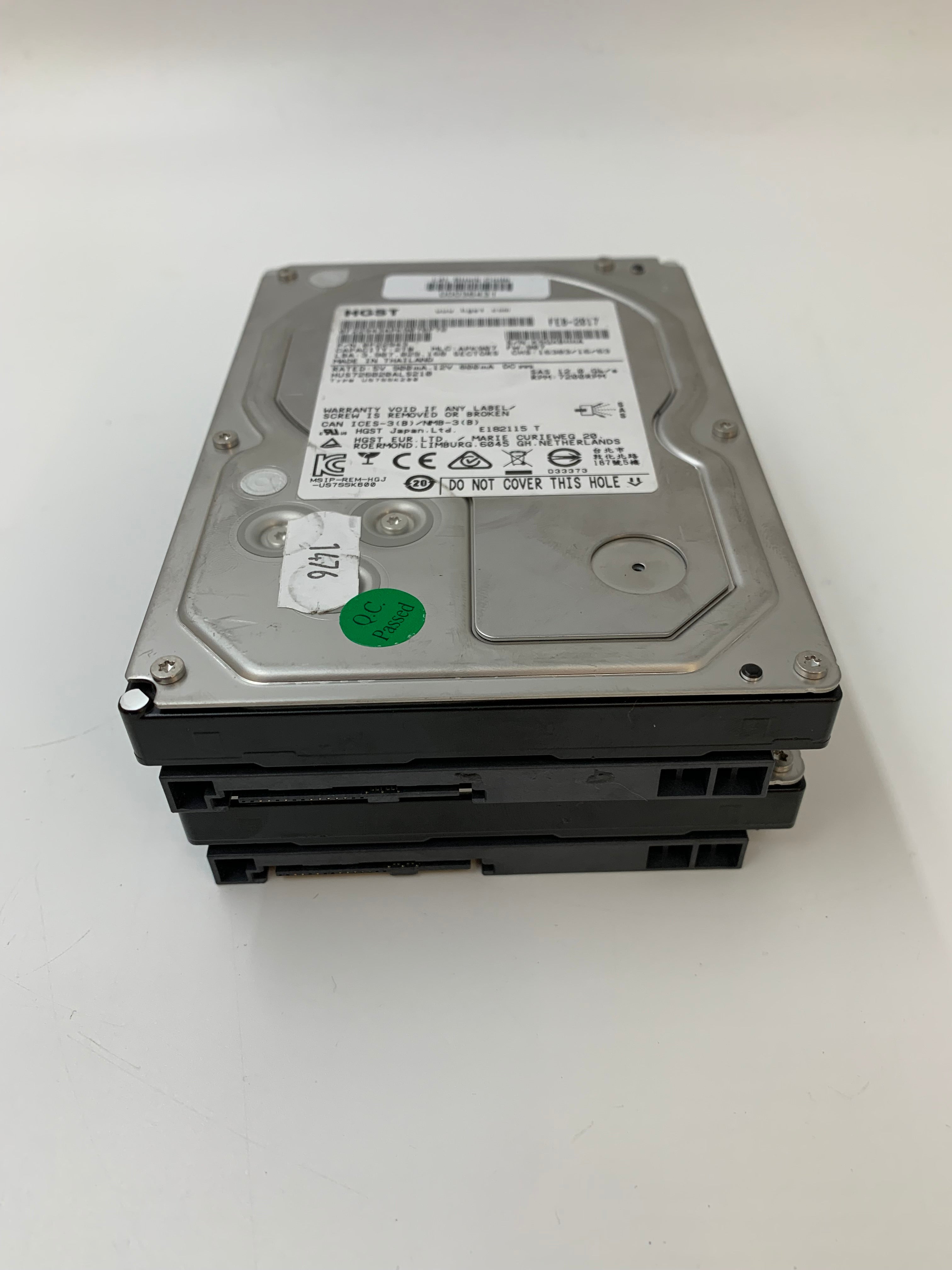 HGST Hard Disk Drive | 2TB | SAS | 3.5 Inch | 12Gbps | 7200 RPM Lot of 2