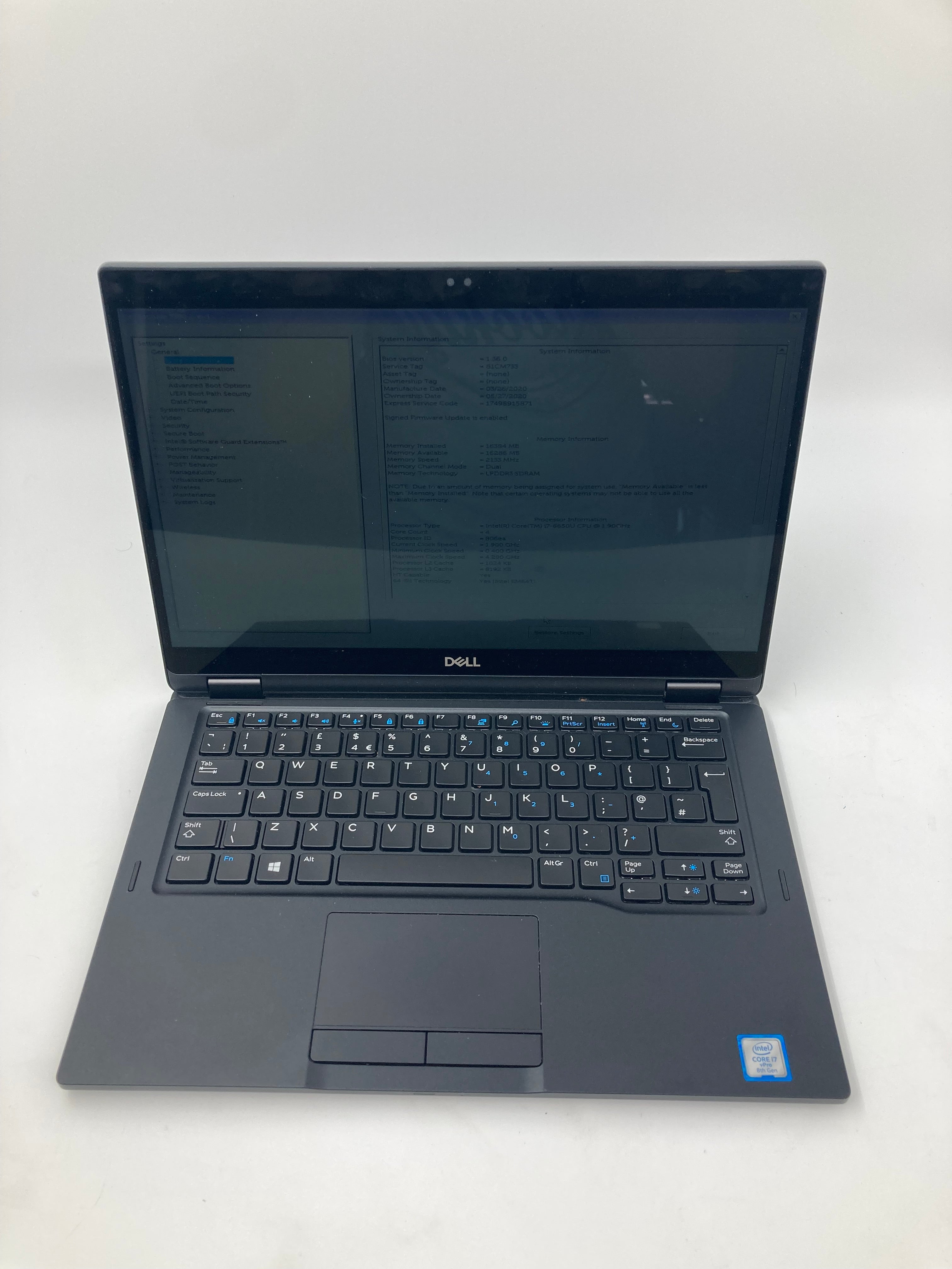 Dell Latitude 7390 Touch Screen 13" i7 8th Gen 16GB RAM 256GB SSD W11 #1