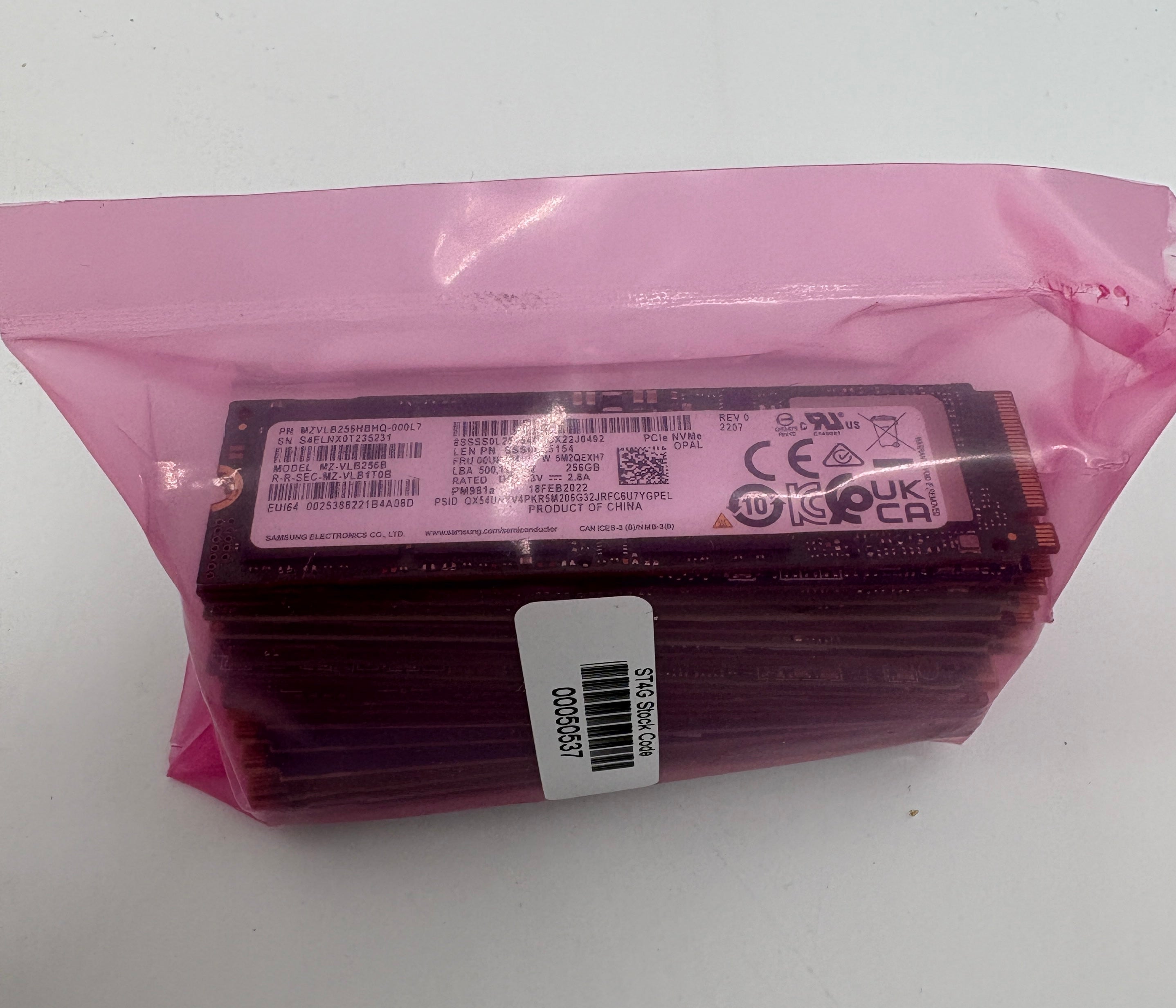 Batch of 20x 256GB SSD M.2 NVME 22x80