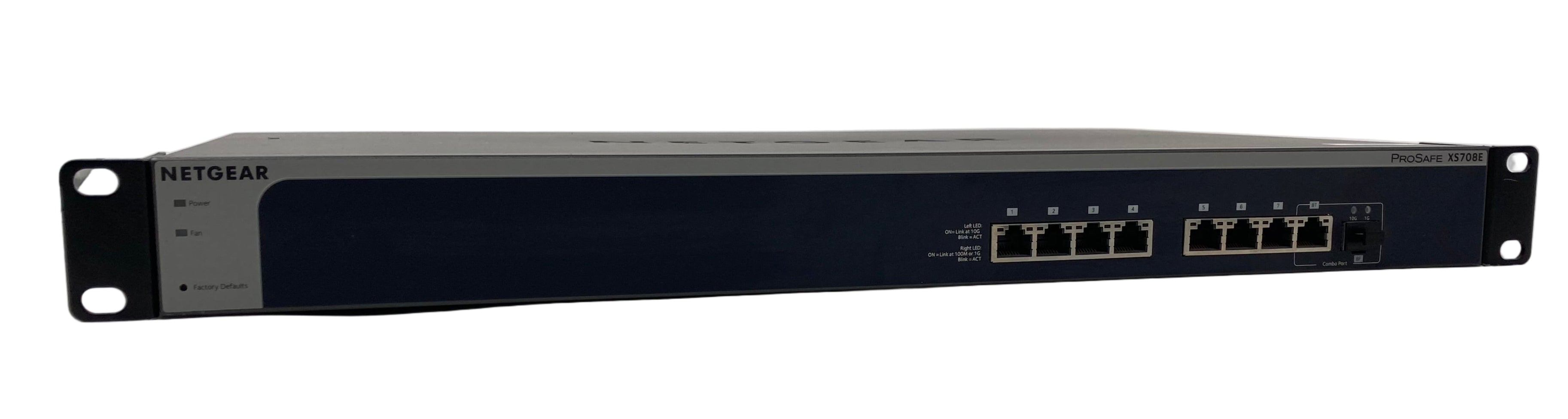 Netgear ProSafe Plus 10GBase-T Switch 8-Port 10Gbps XS708E