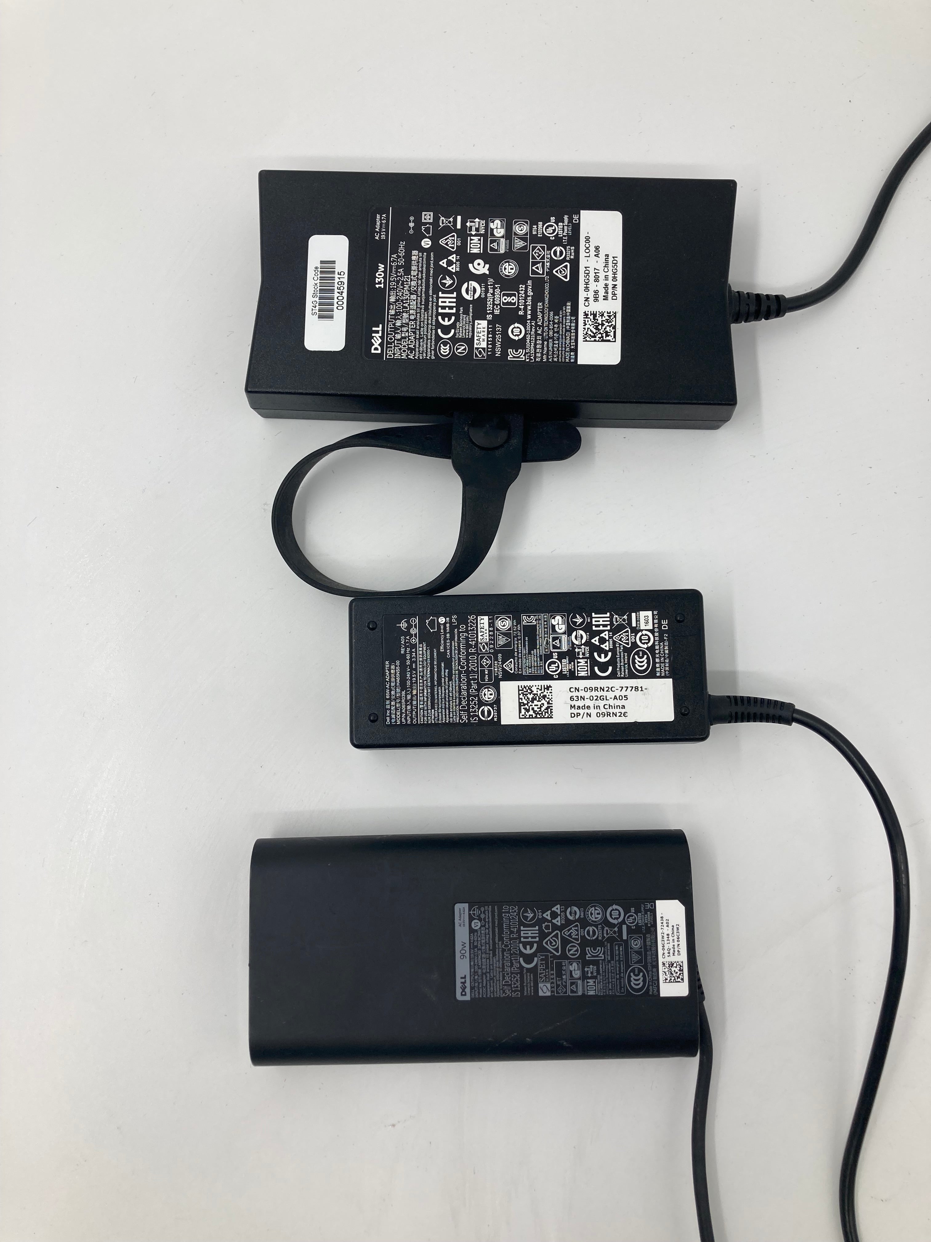 Batch 11x Dell Big Tip Charger 65W/90W/130W - Black