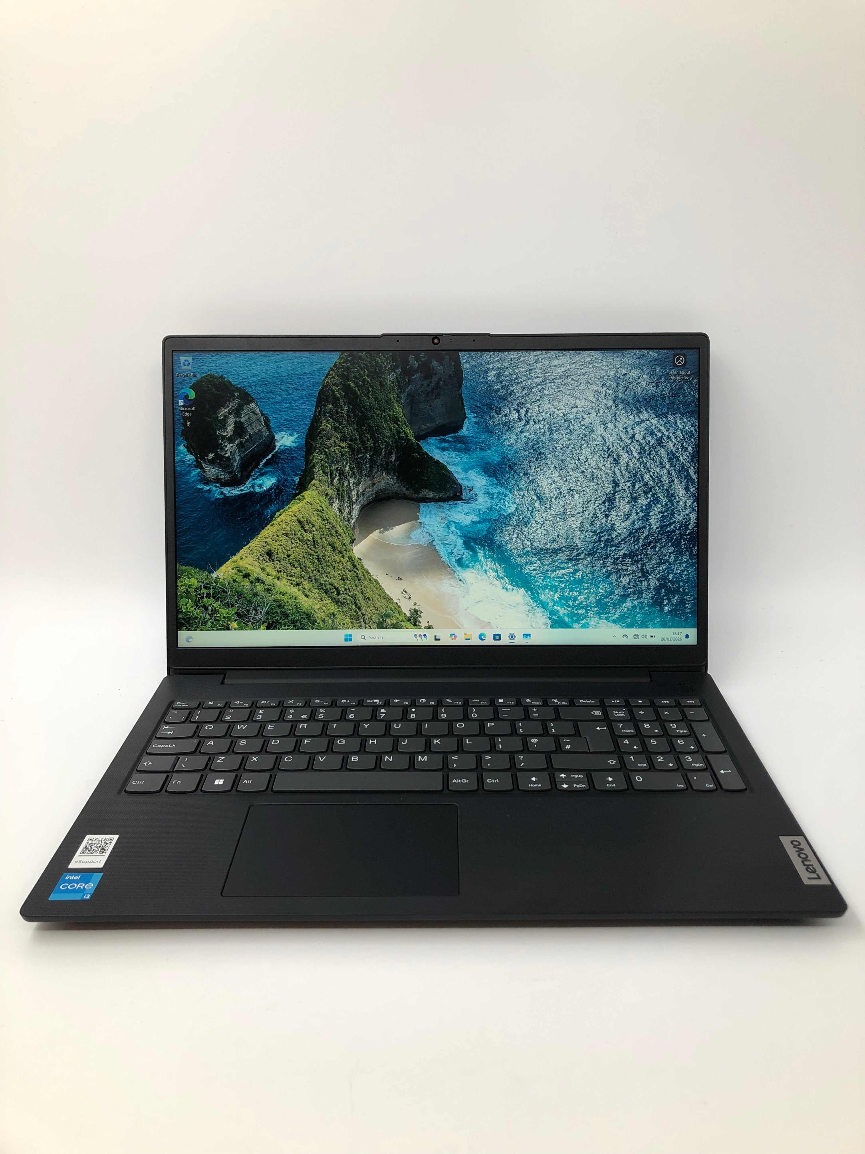 Lenovo V15 G3 IAP front view showing keyboard and 15" screen