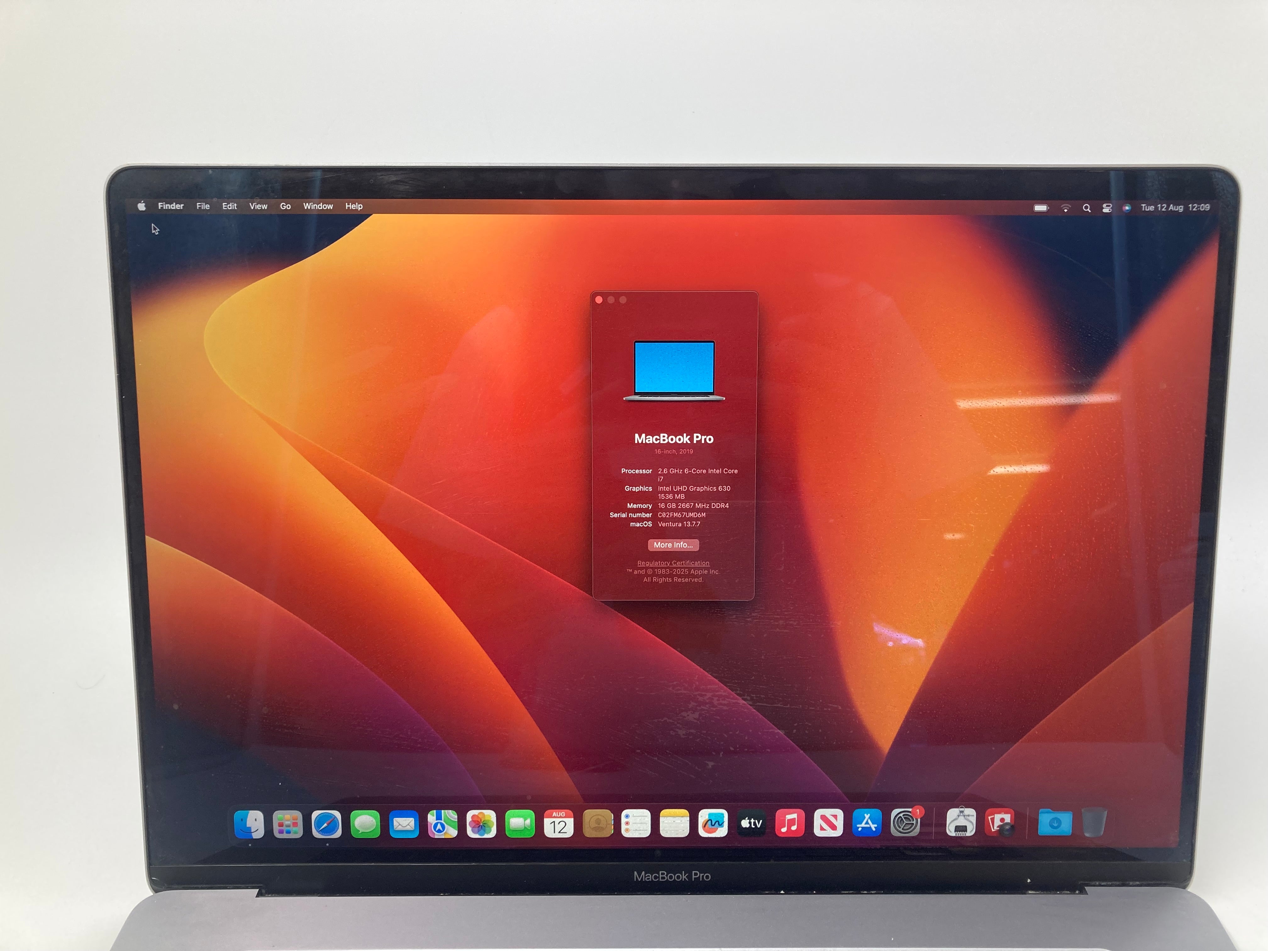 Apple MacBook Pro 2019 A2141 16" i7 9th Gen 16GB RAM 500GB SSD OS Ventura #1