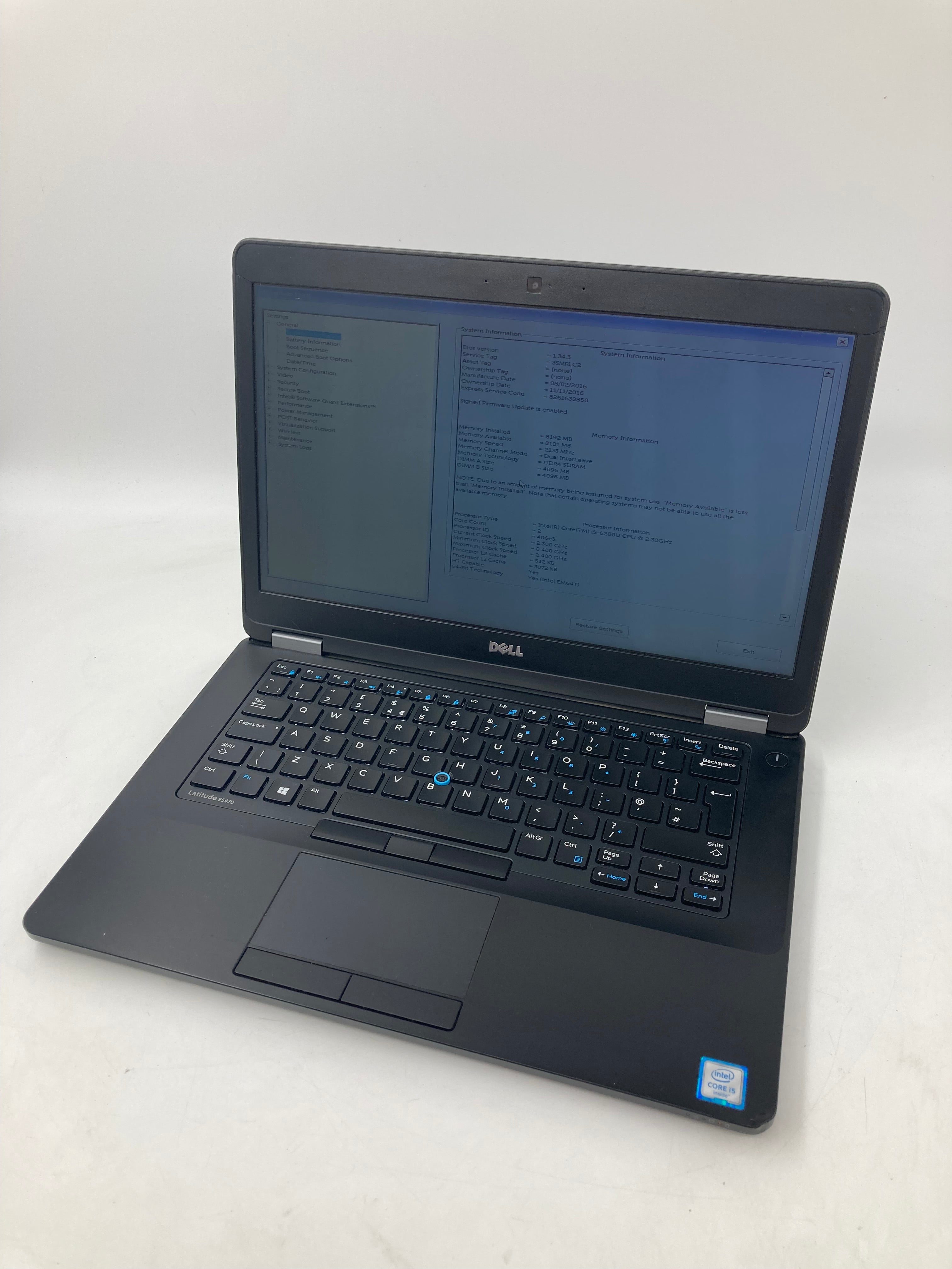 Dell Laptop Latitude E5470 14" i5 6th Gen 8GB RAM No HDD No OS