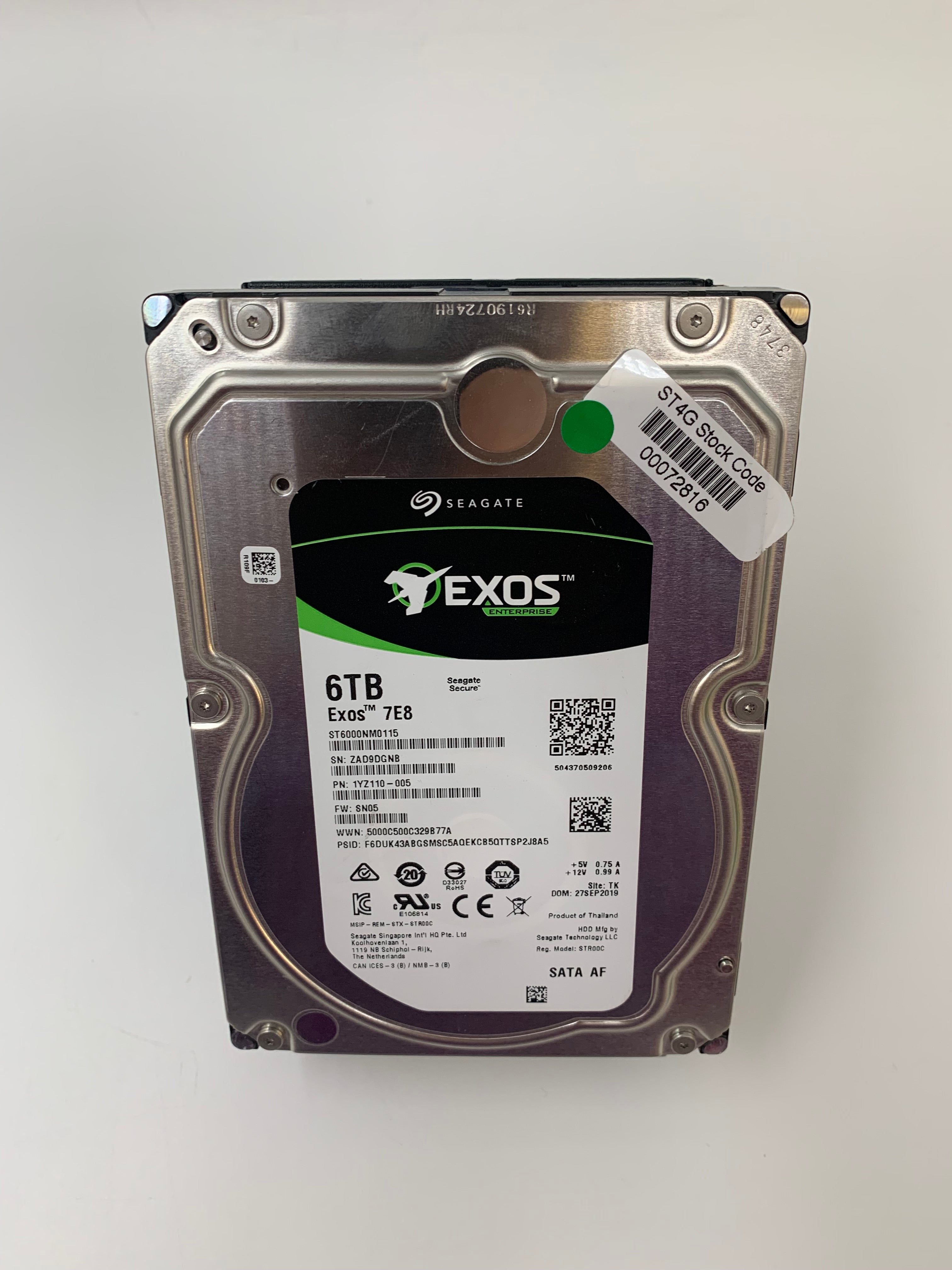 SeaGate Hard Disk Drive | 6TB | 3.5 Inch | SATA | ST6000NM0115 | 7200 RPM | 6 Gbps