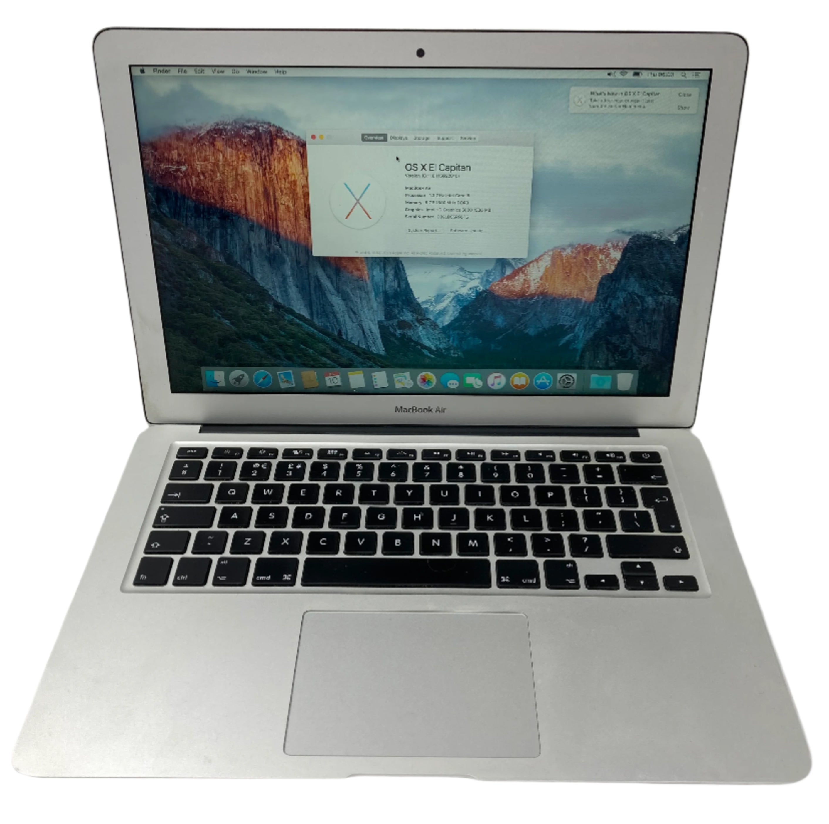 Apple MacBook Air 2013 13.3" A1466 EMC 2632 i5 8GB RAM 128GB SSD OS El Capitan