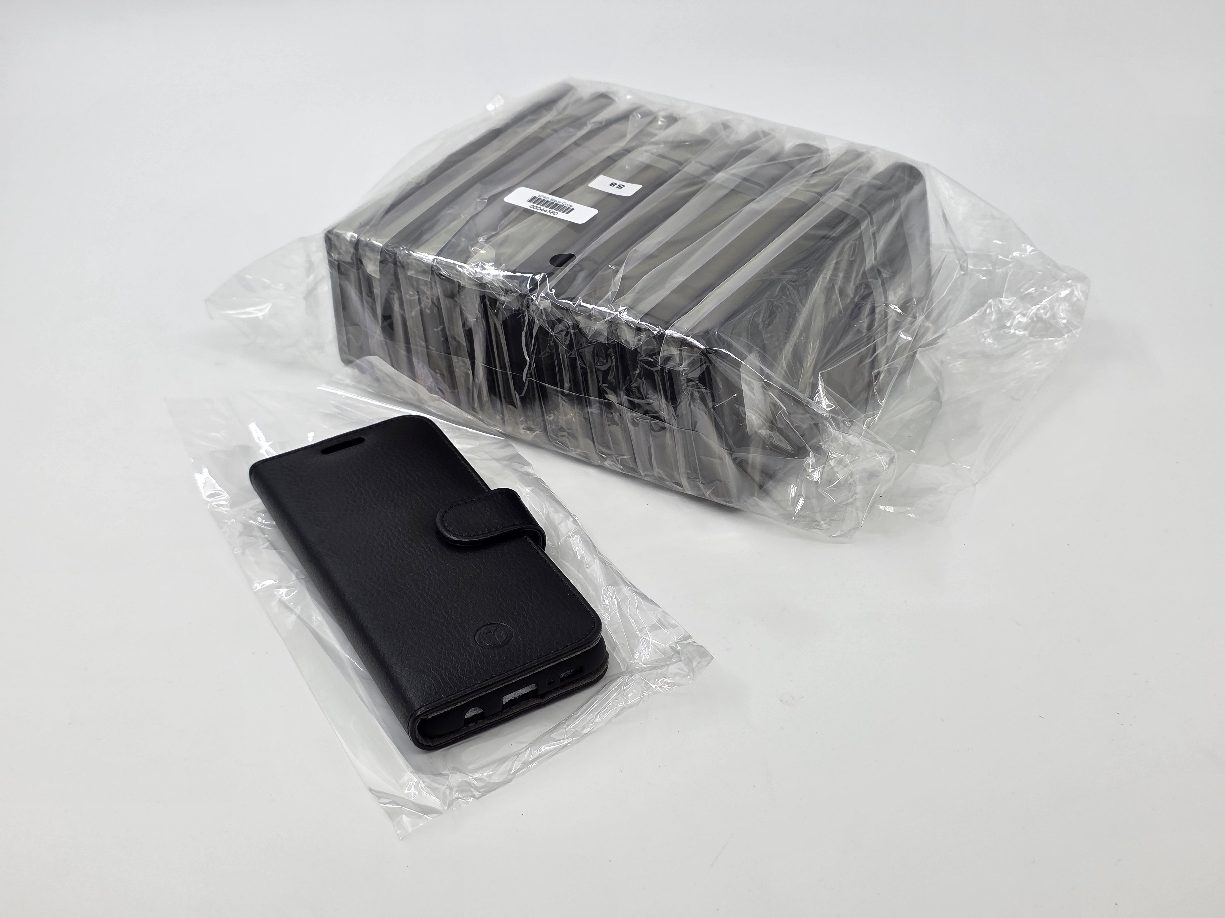 BUNDLE OF x10 Samsung Galaxy S8 Wallet Case Leather Effect Black