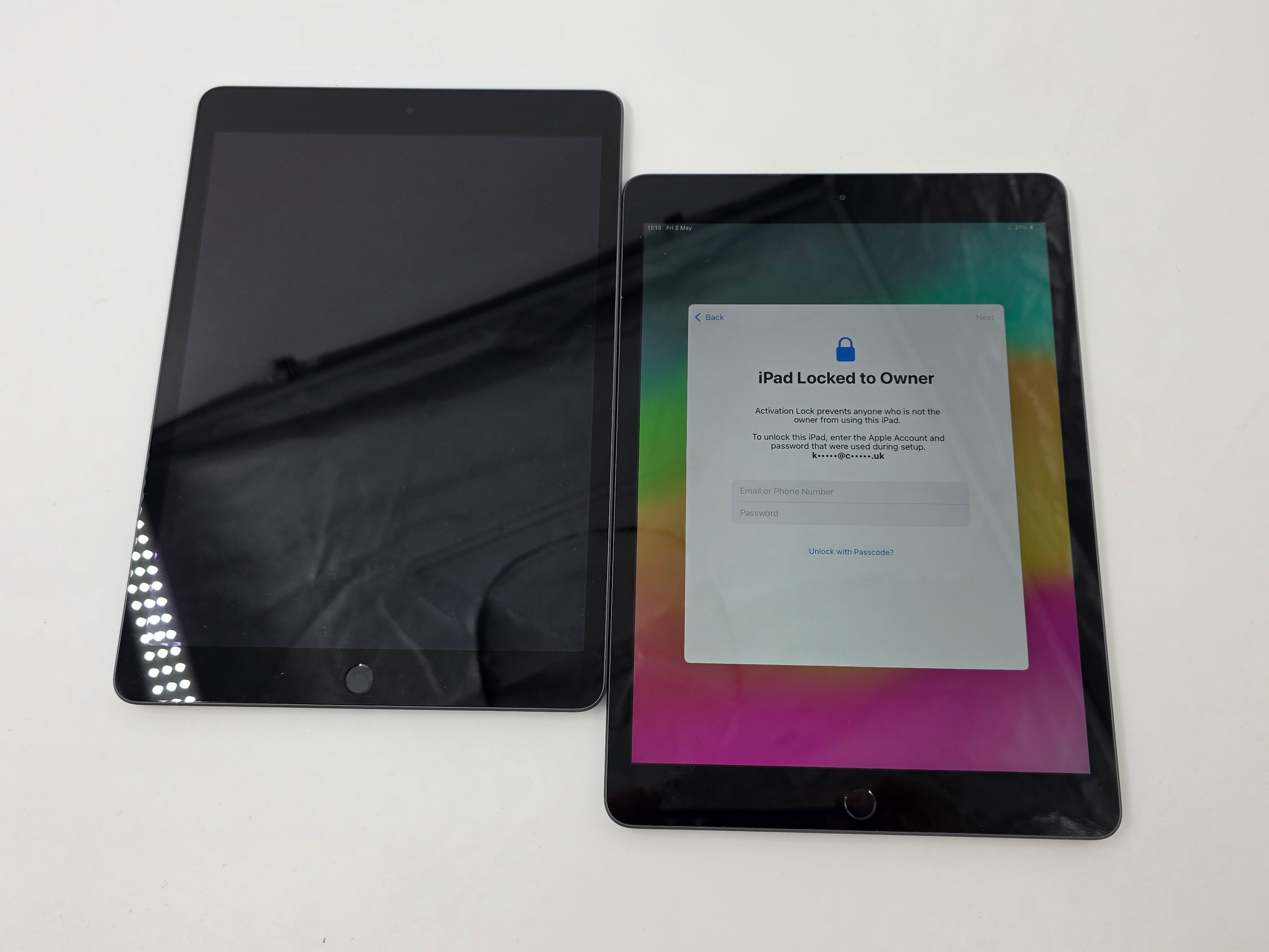 BATCH x2 Apple iPad 7th Generation A2197 Space Grey Housing WiFi SPARES ONLY