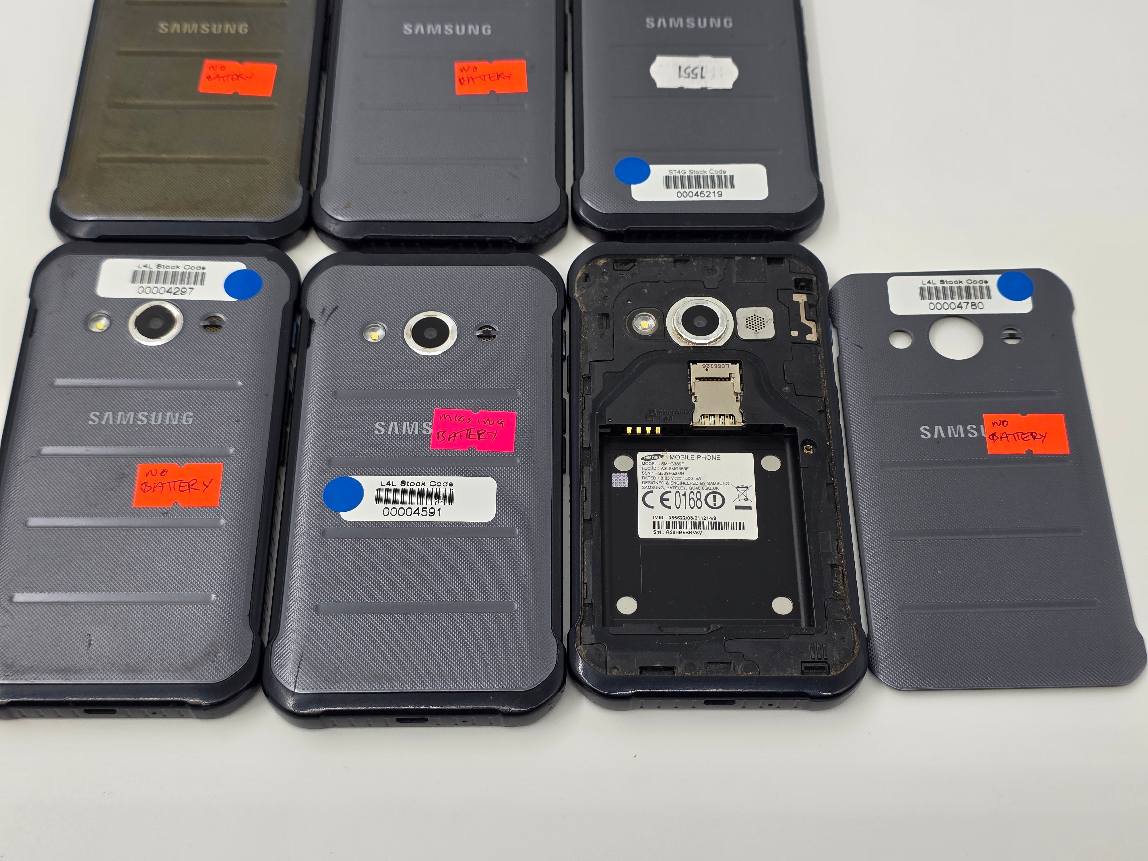 BATCH OF 6 Samsung Galaxy Xcover 3 SM-G389F 8GB SPARES ONLY