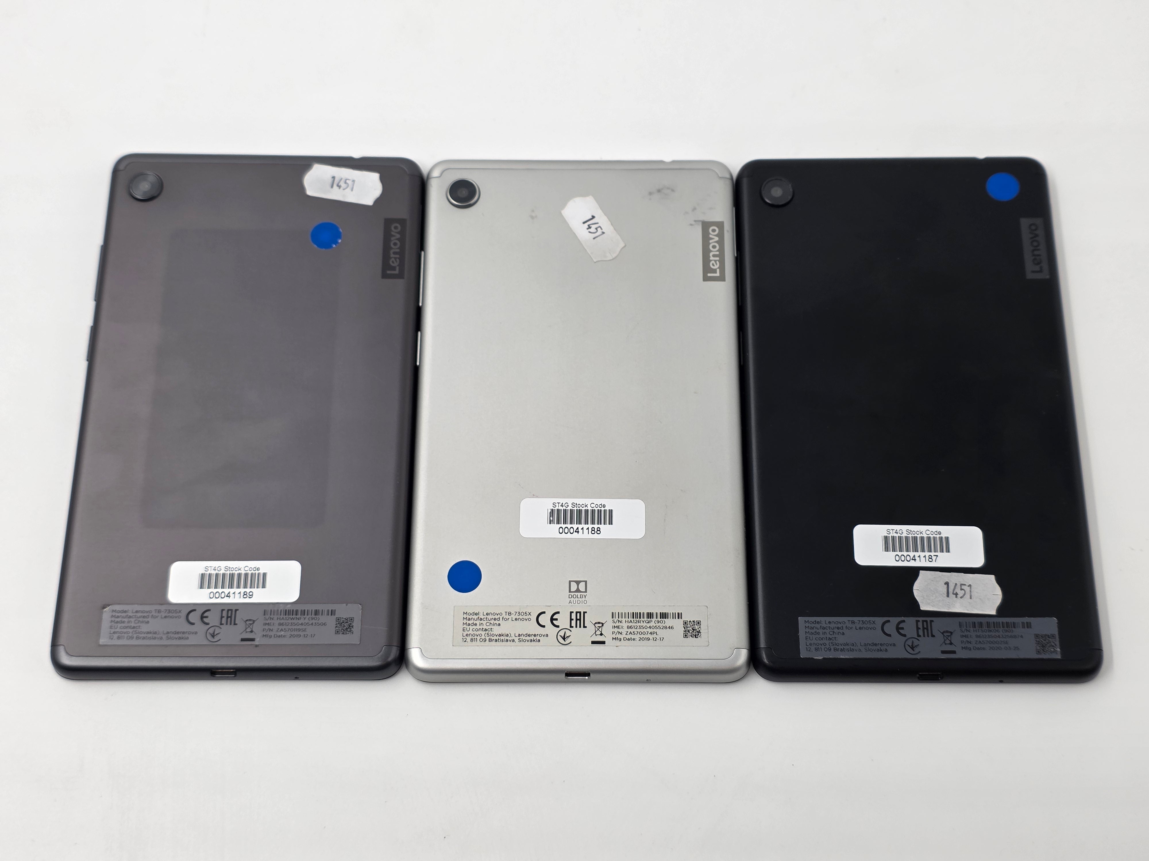 BATCH OF 3 Lenovo Tab M7 7305X WIFI + Cellular 32GB SPARES ONLY
