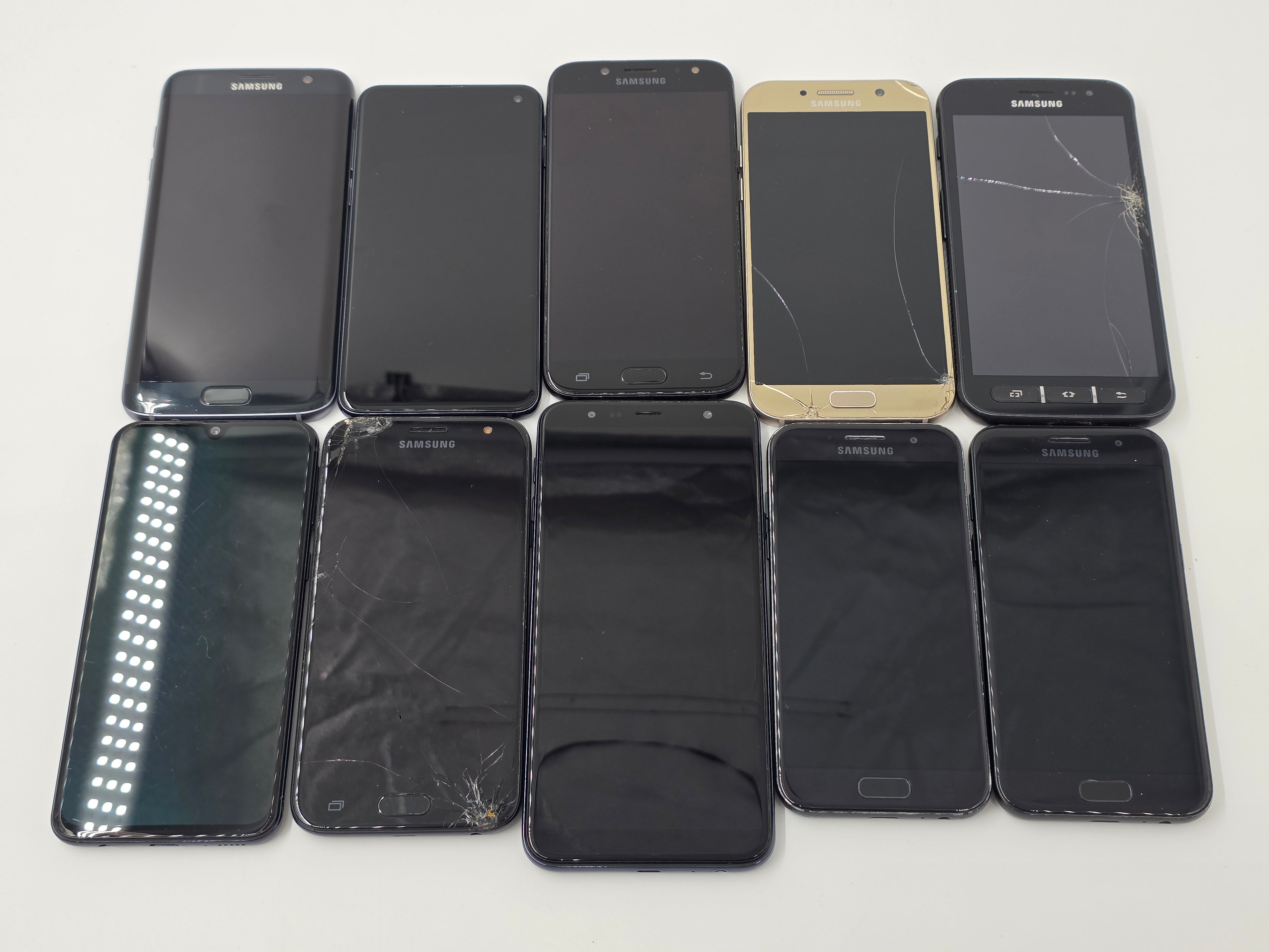 BATCH OF 10 MIXED Samsung Mobile Phones SPARES ONLY
