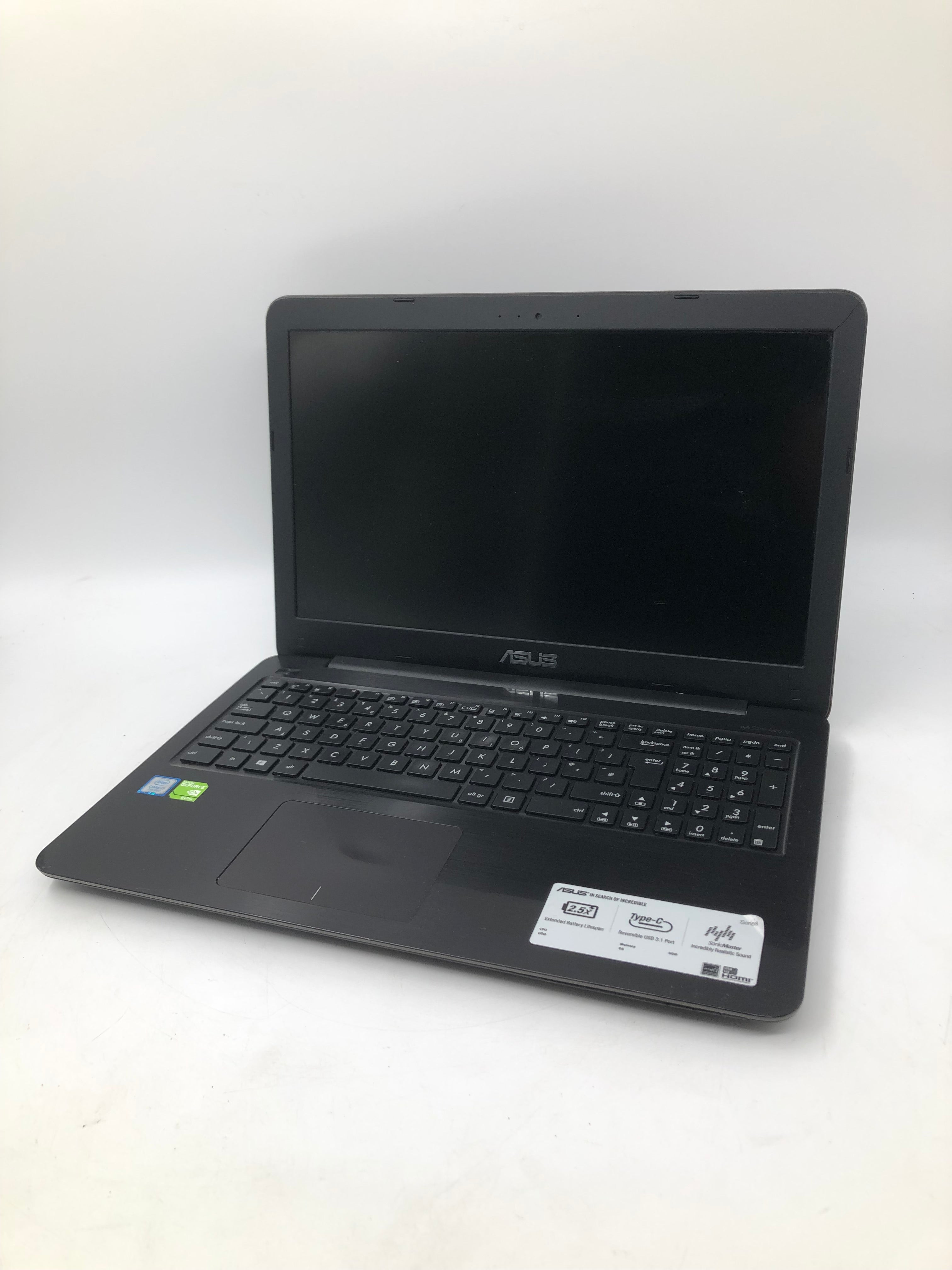 Asus Laptop K556U 15" i7 7th Gen 12GB RAM GeForce 940MX No HDD No OS *Spares*