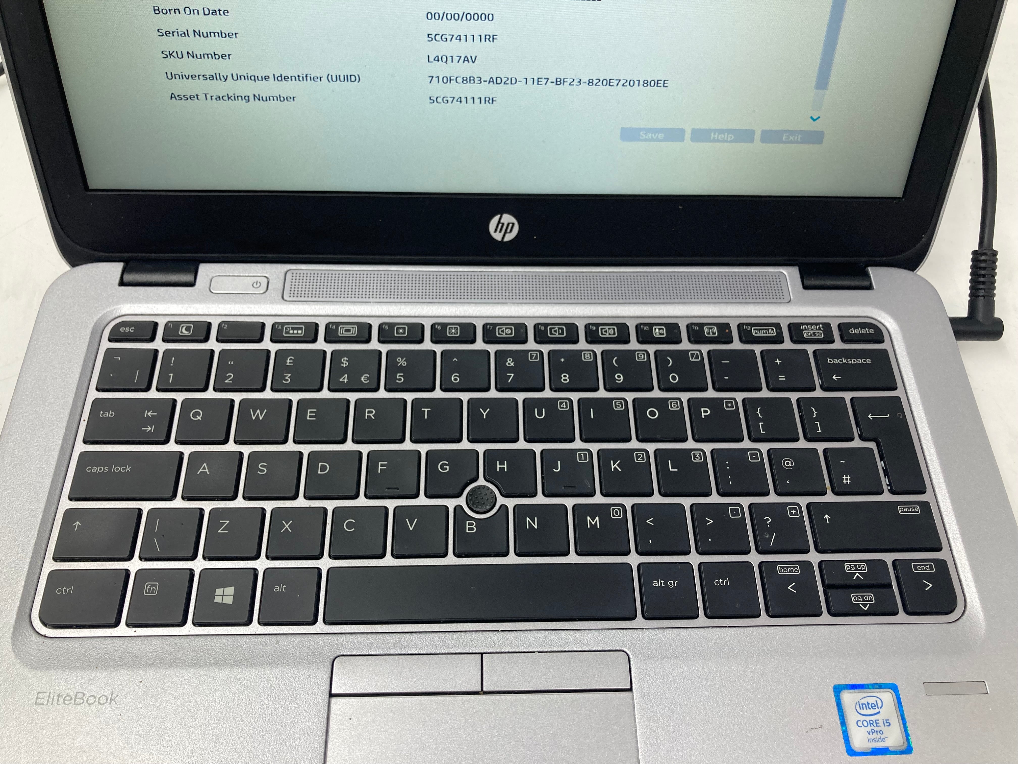 HP Laptop Elitebook 820 G3 12" Screen i5 6TH Gen 4GB RAM No SSD No OS