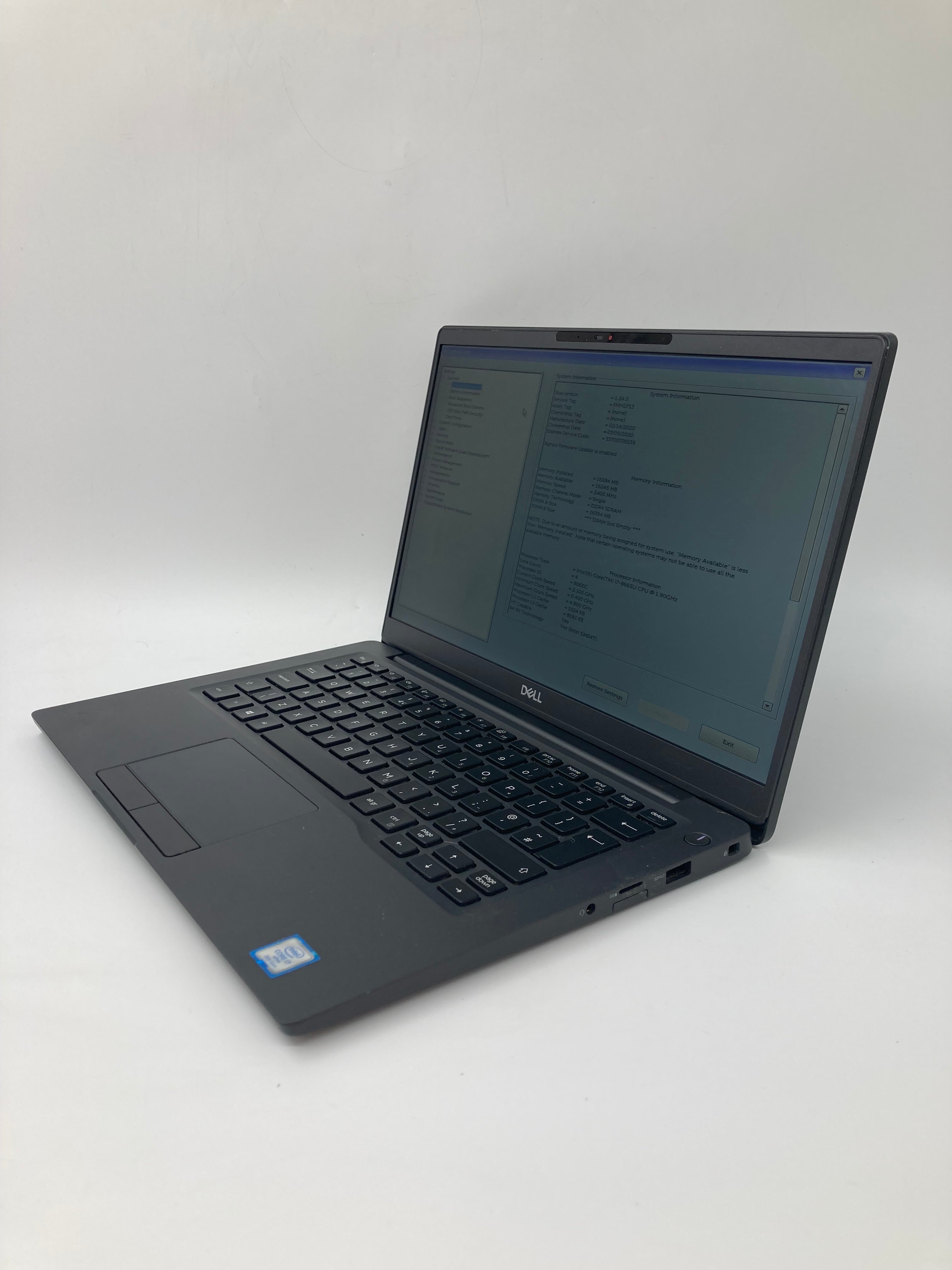 Dell Laptop Latitude 7400 14" Screen i7 8th Gen 16GB RAM No SSD No OS *Spares*