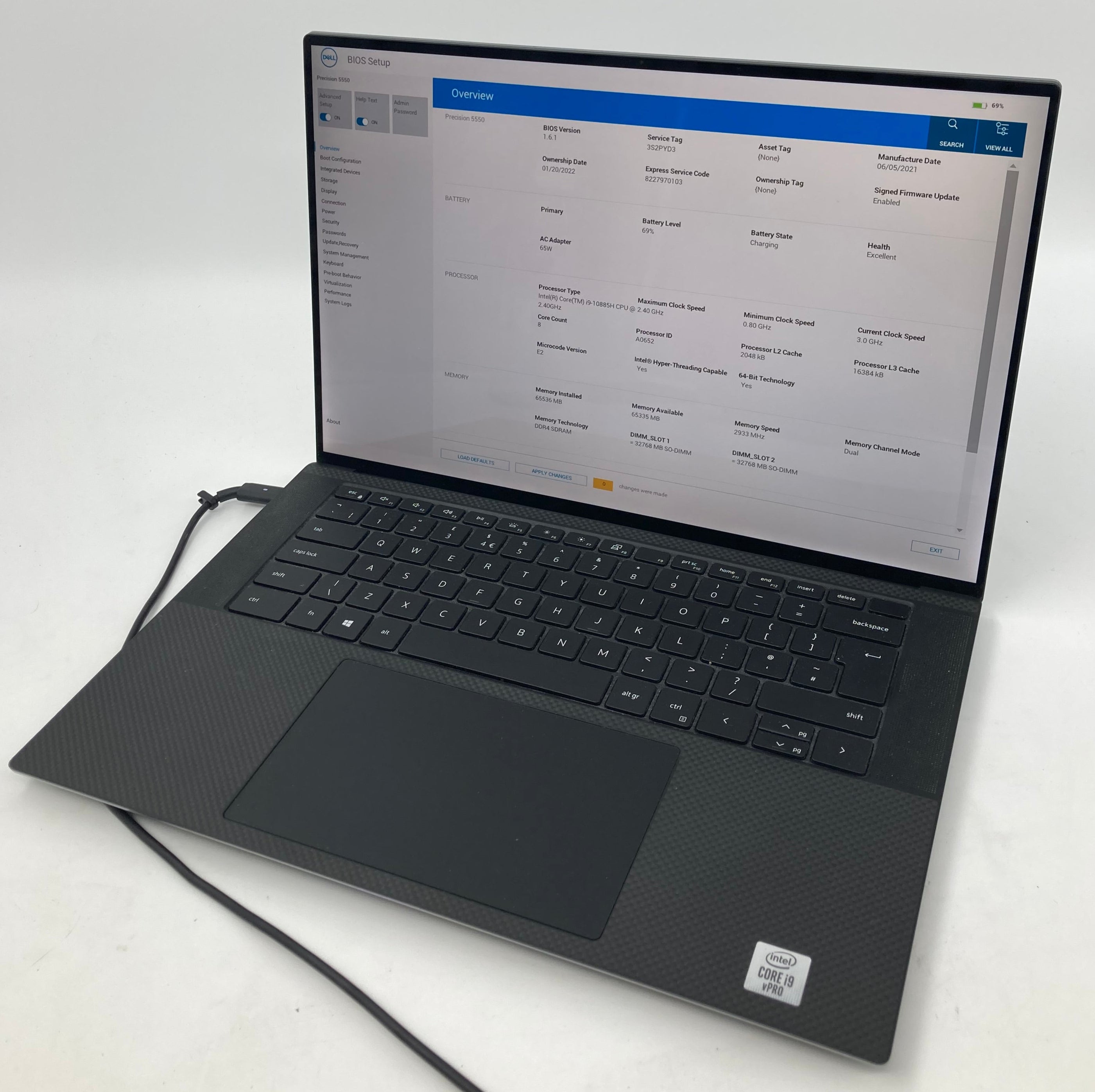 Dell Precision 5550 15" Touch i9 10th Gen 64GB RAM Nvidia Quadro T2000 1TB SSD W11