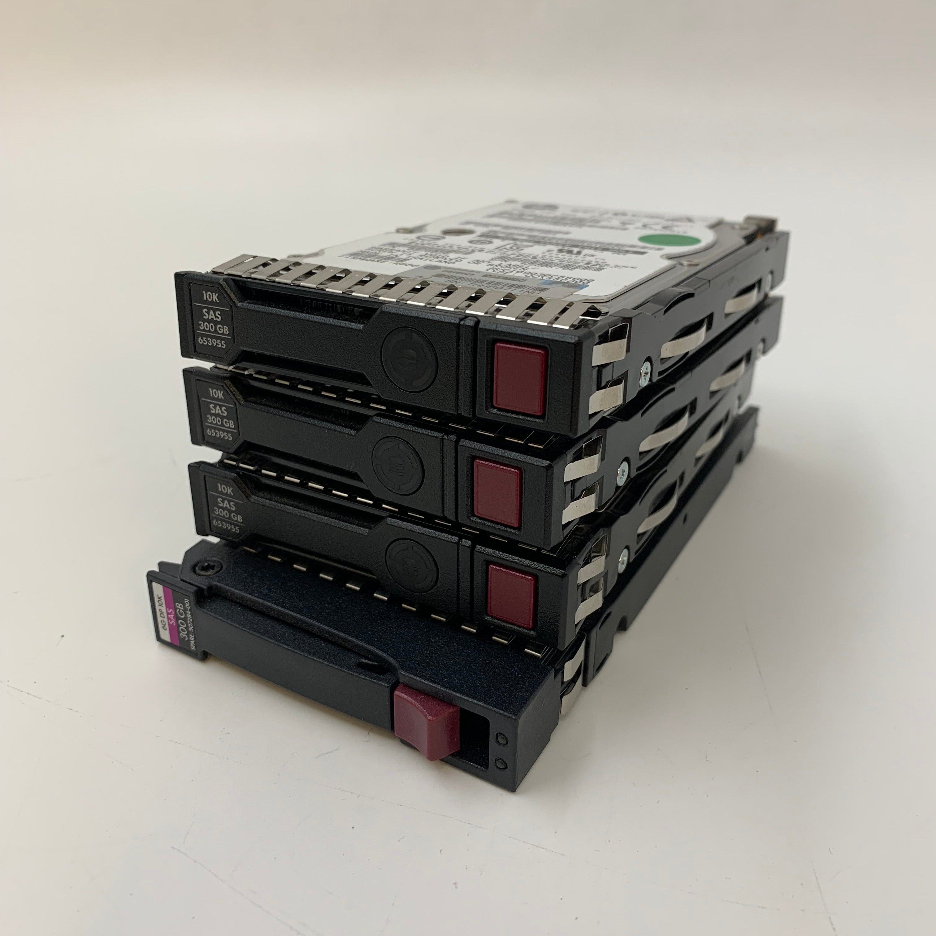 HP Hard Disk Drives | 300GB | SAS | 2.5 Inch | 6Gbps | 10K RPM Lot of 4