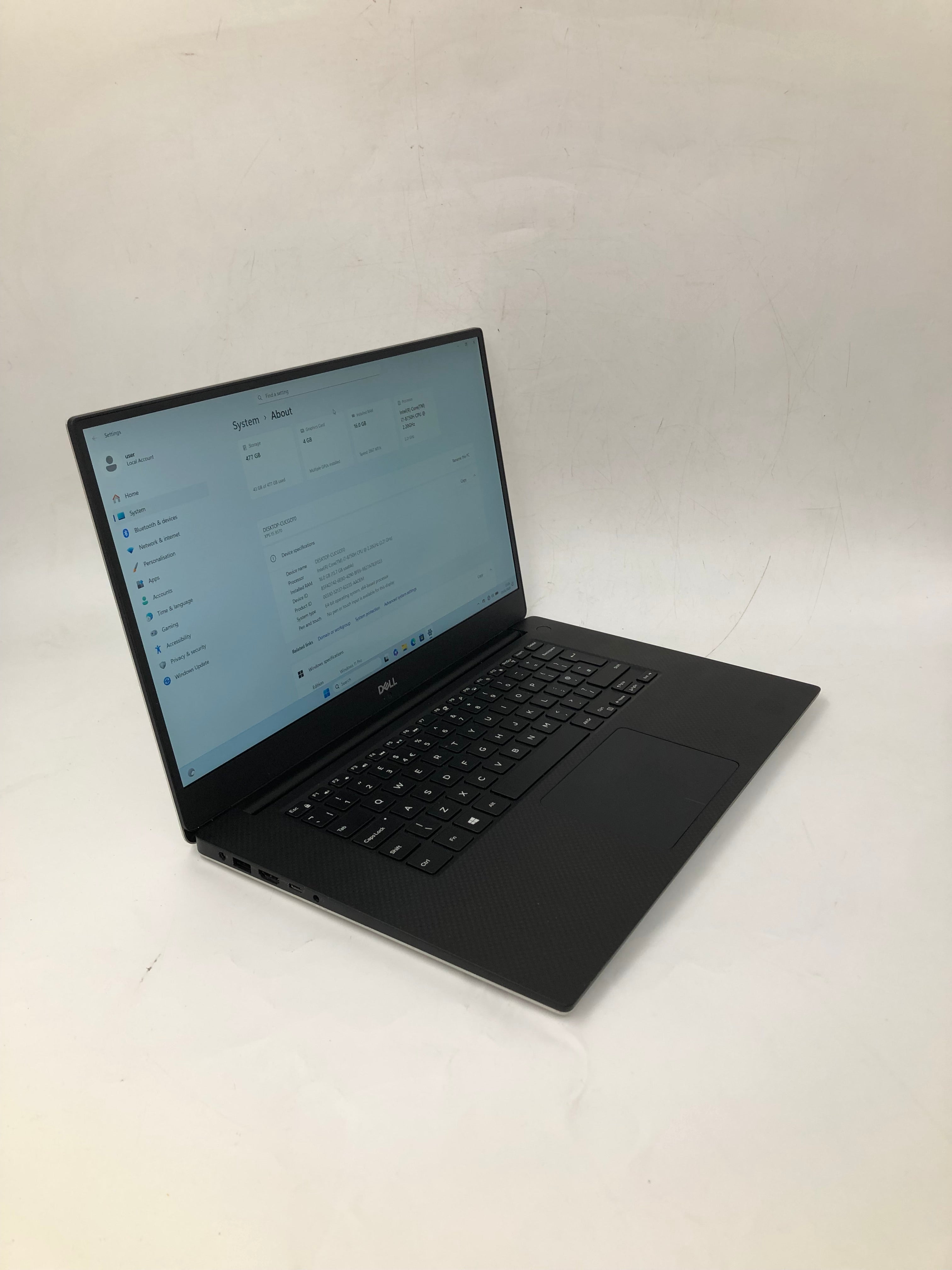 Dell Precision XPS 15 9570 15" Screen i5 8th Gen 16GB RAM 512GB SSD W11