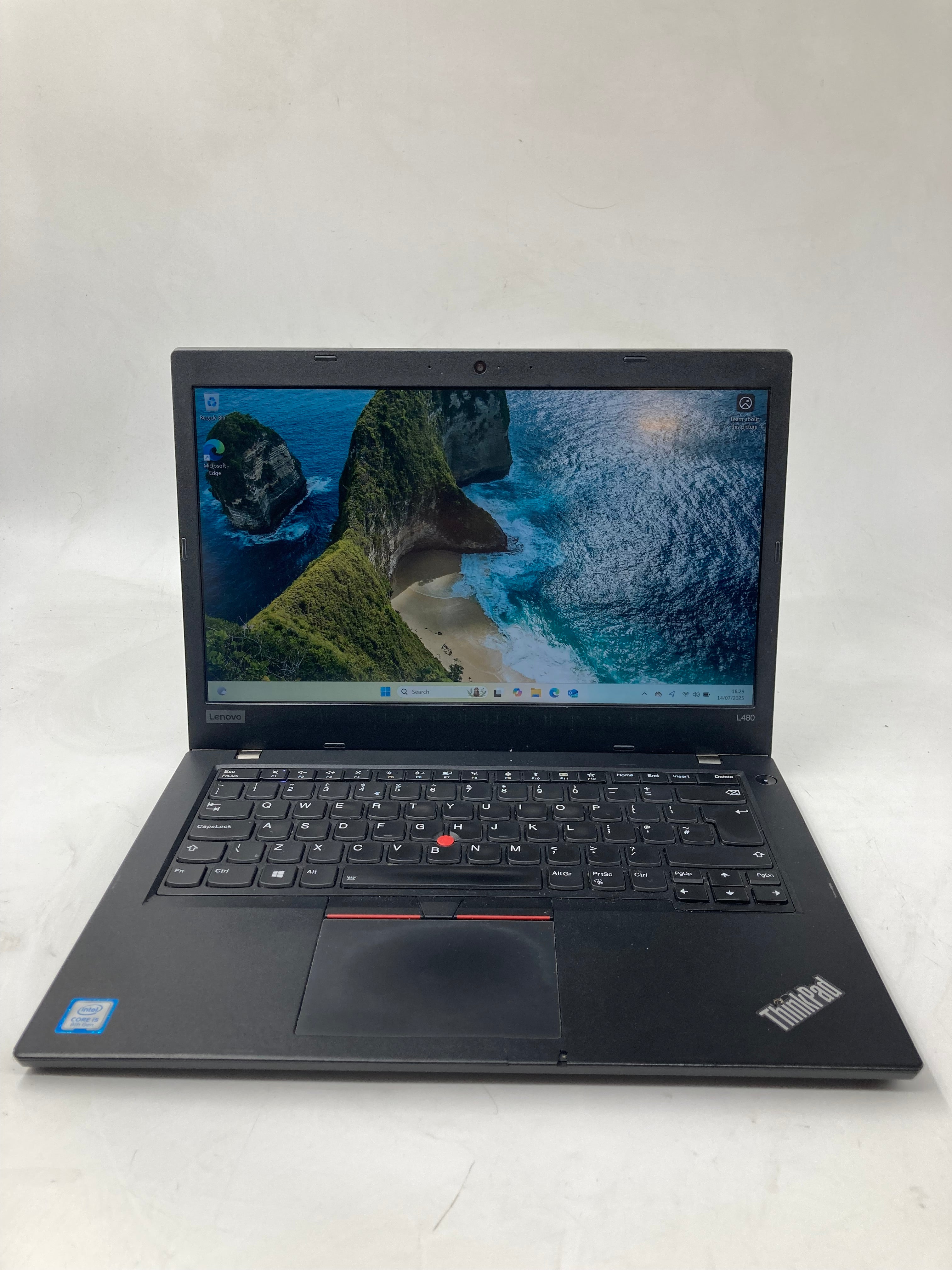 Lenovo Laptop ThinkPad L480 14" Screen i5 8th Gen 16GB RAM 256GB SSD W11