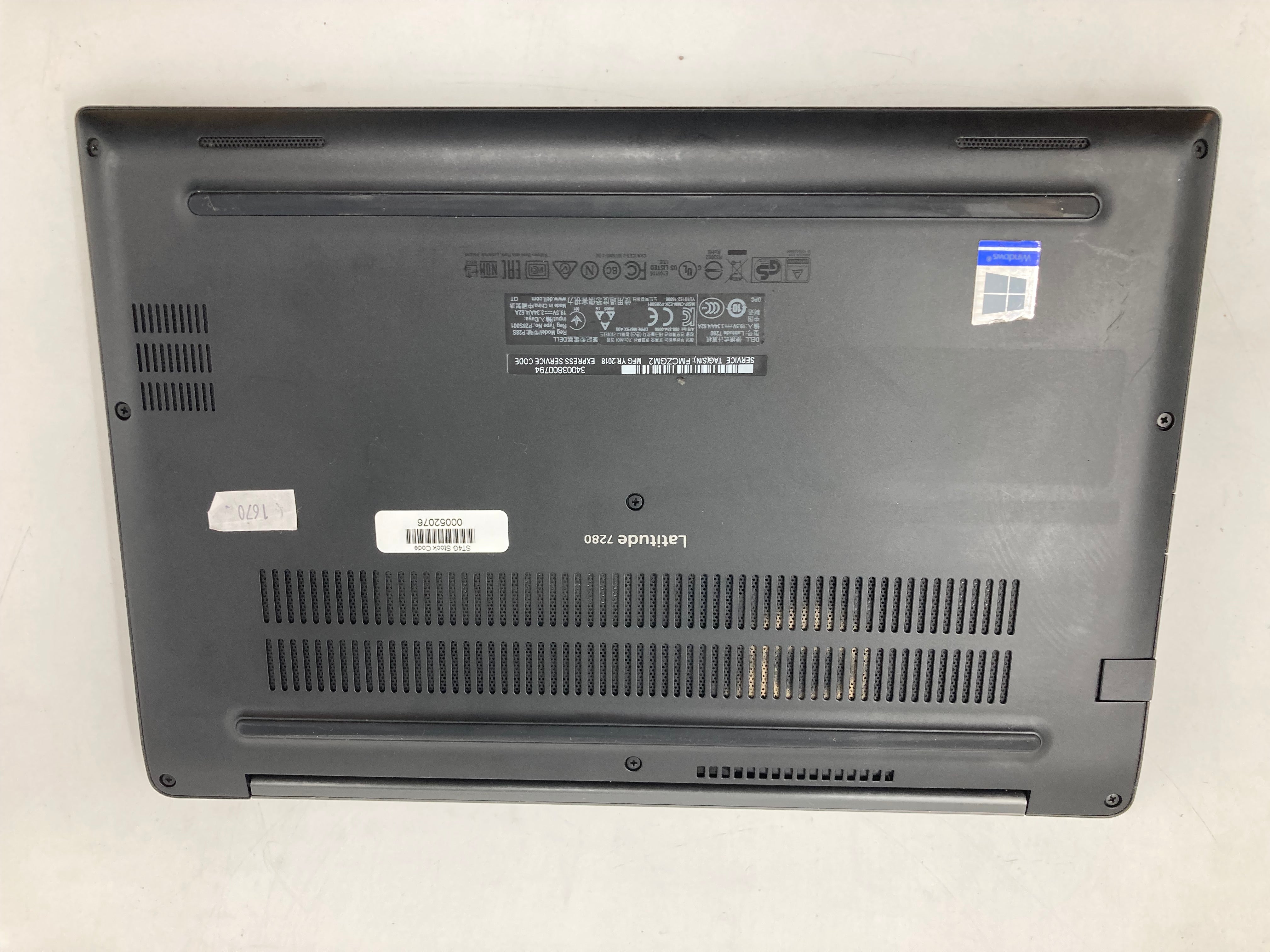 Dell Latitude 7280 12" Screen i7 7th Gen 8GB RAM No SSD No OS