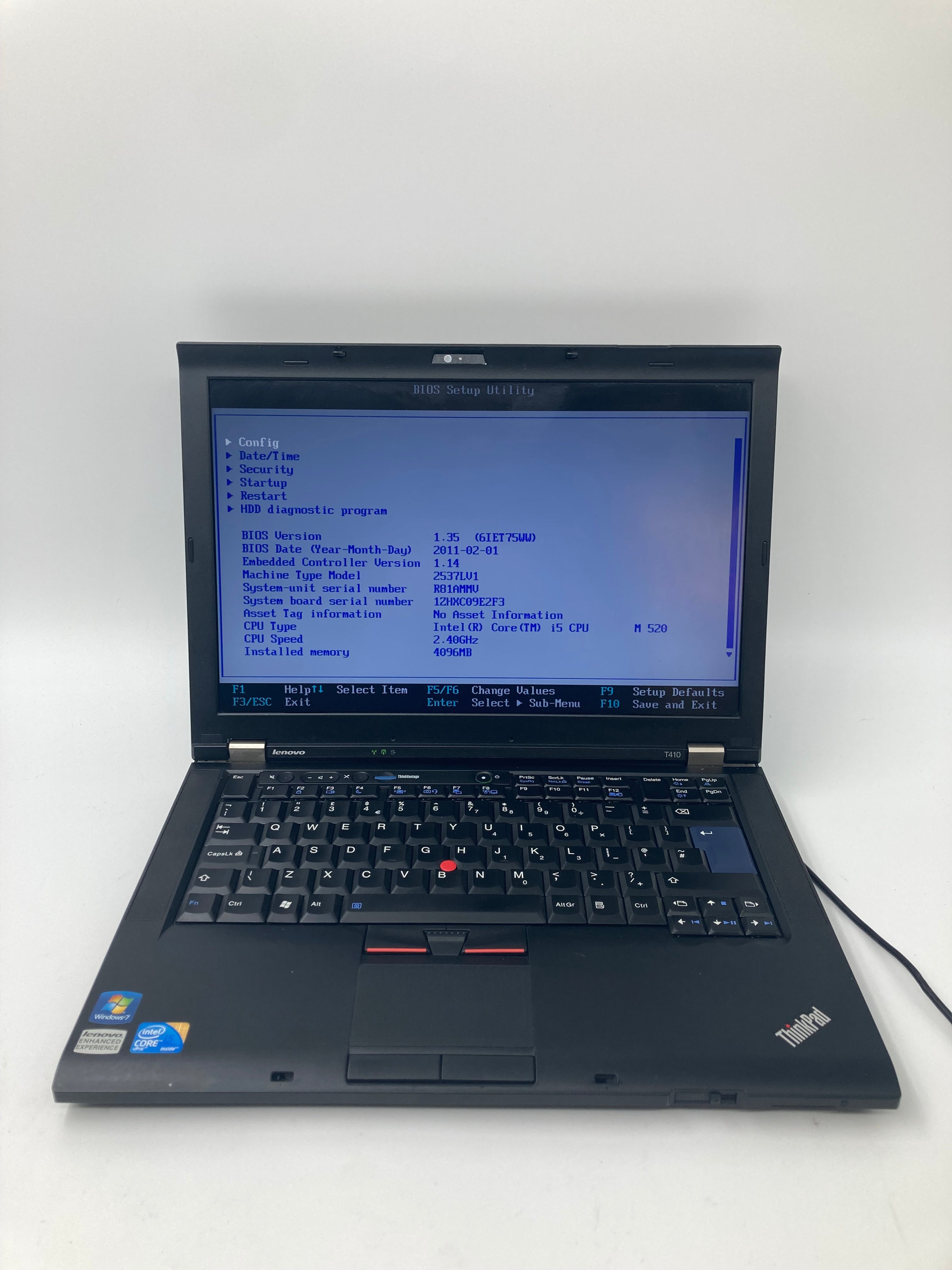 Lenovo ThinkPad T410 14" Screen i5 M520 4GB RAM No HDD No OS *Spares*