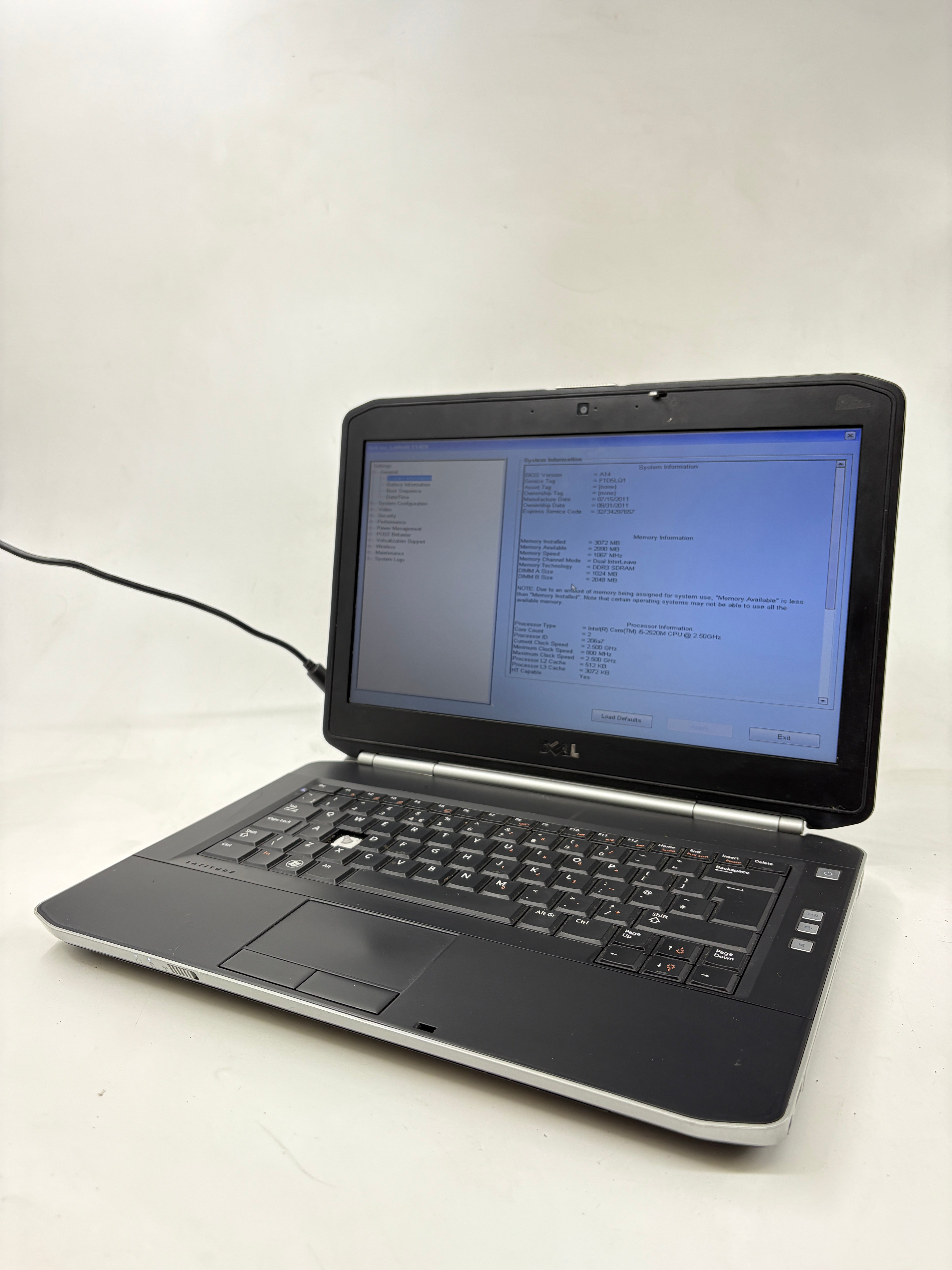 Dell Laptop Latitude E5420 14" Screen i5 2nd Gen 3GB RAM NO HDD NO OS