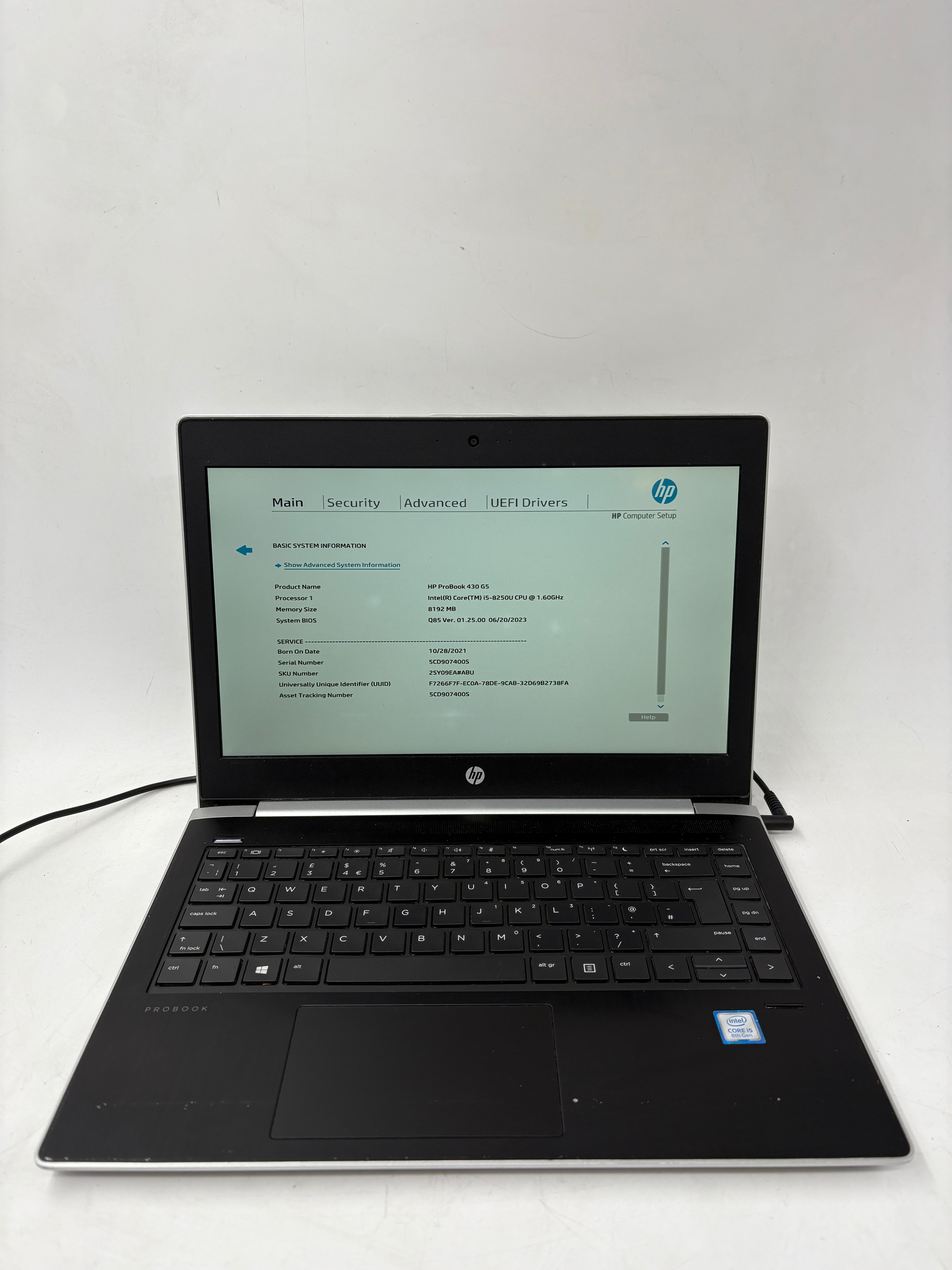 HP Laptop ProBook 430 G5 13" Screen i5 8th Gen 8GB RAM NO SSD NO OS