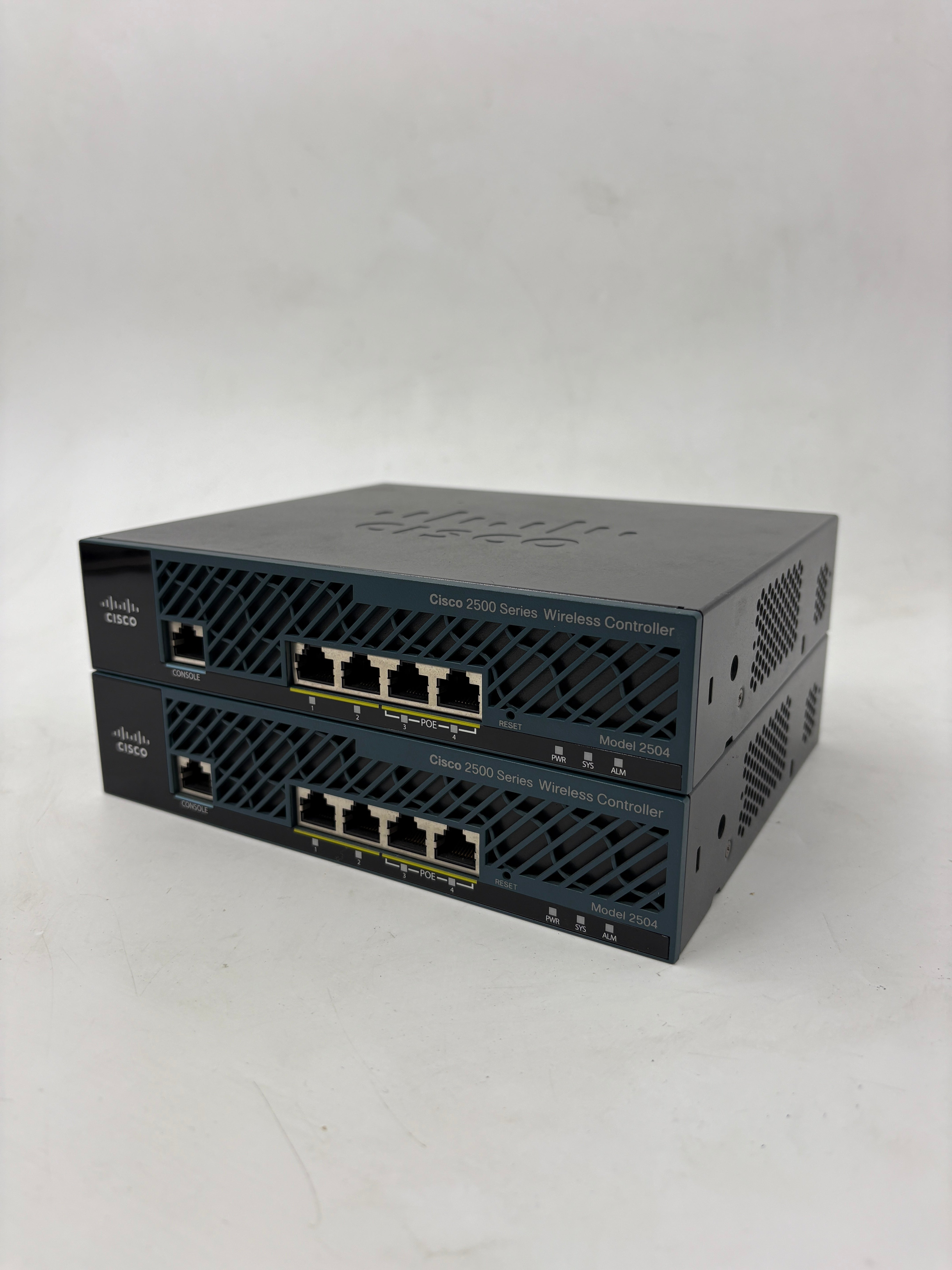 Batch of 2 Cisco AIR-CT2504-K9 V01 2500 Series Wireless Controller