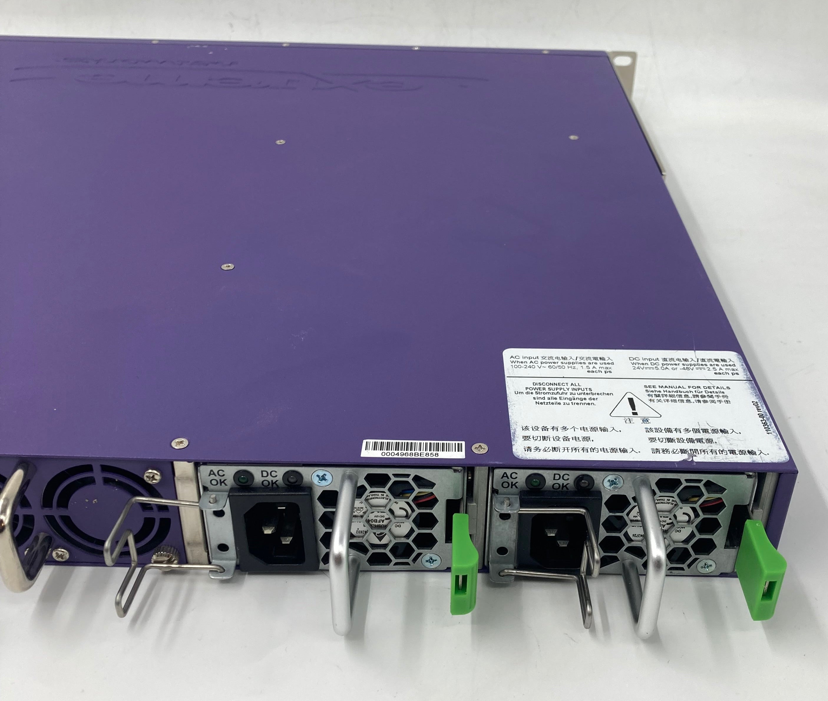 A refurbished Extreme Networks Summit X460-48T ethernet gigabit switch