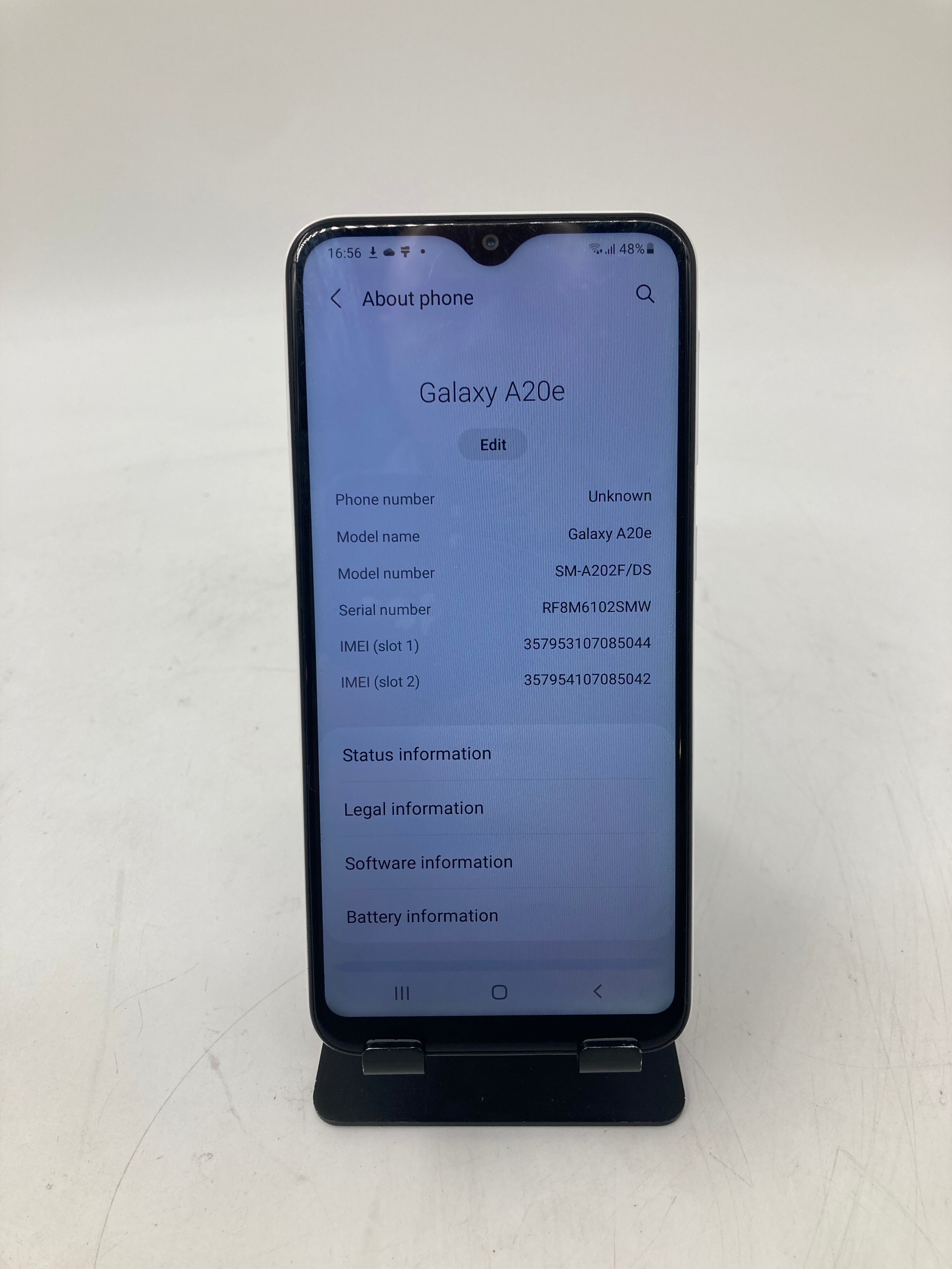 Samsung Galaxy A20E 2019 6" Screen 32GB Storage White Unlocked