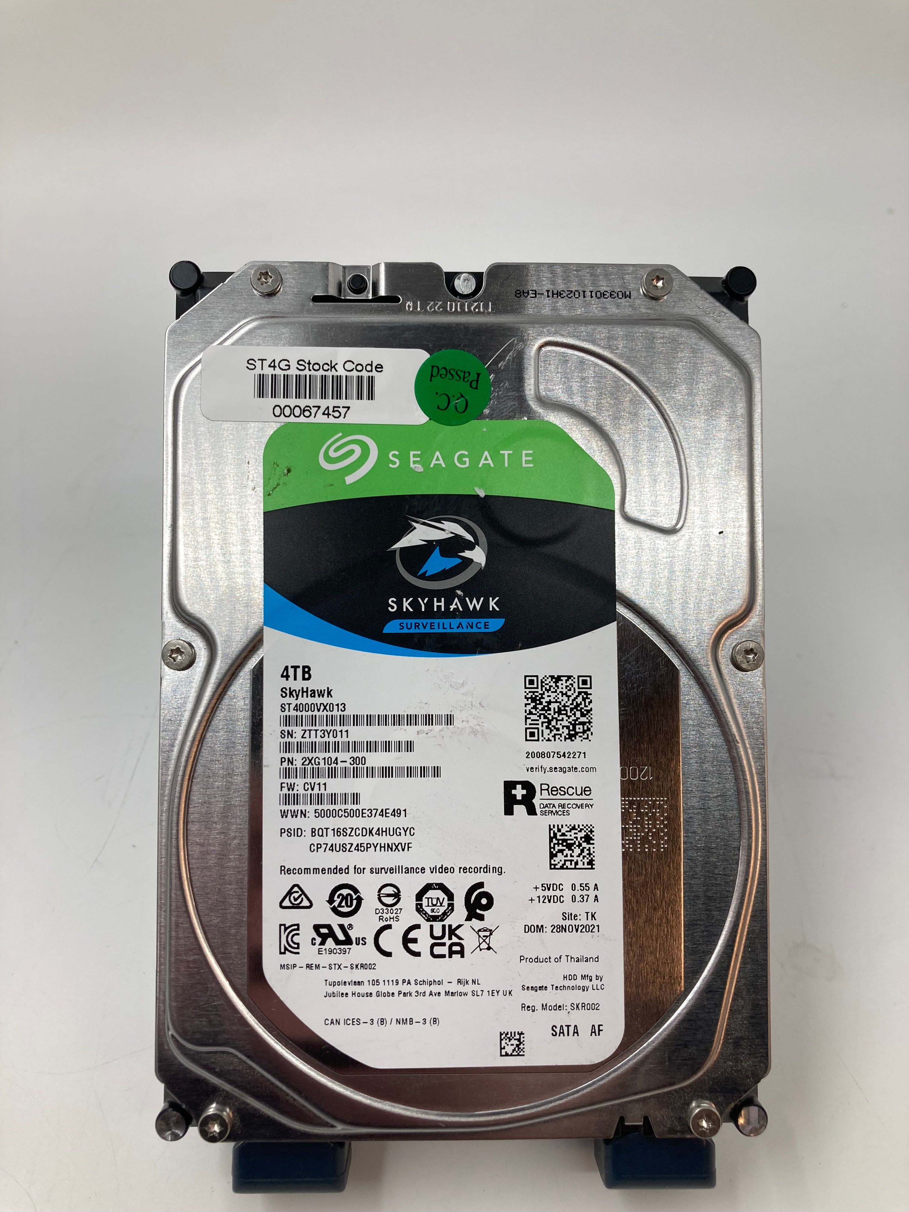 Seagate Hard Disk Drive | 4TB | 3.5 inch | SATA | ST4000VX013| 5.4K RPM | 6Gbps