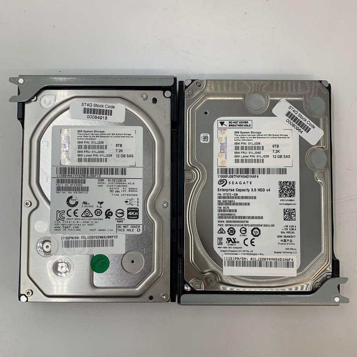 IBM SAS HDD | 01LJ040 | 3.5" | 6TB | 7.2K RPM | 12 Gbps | Caddy Included