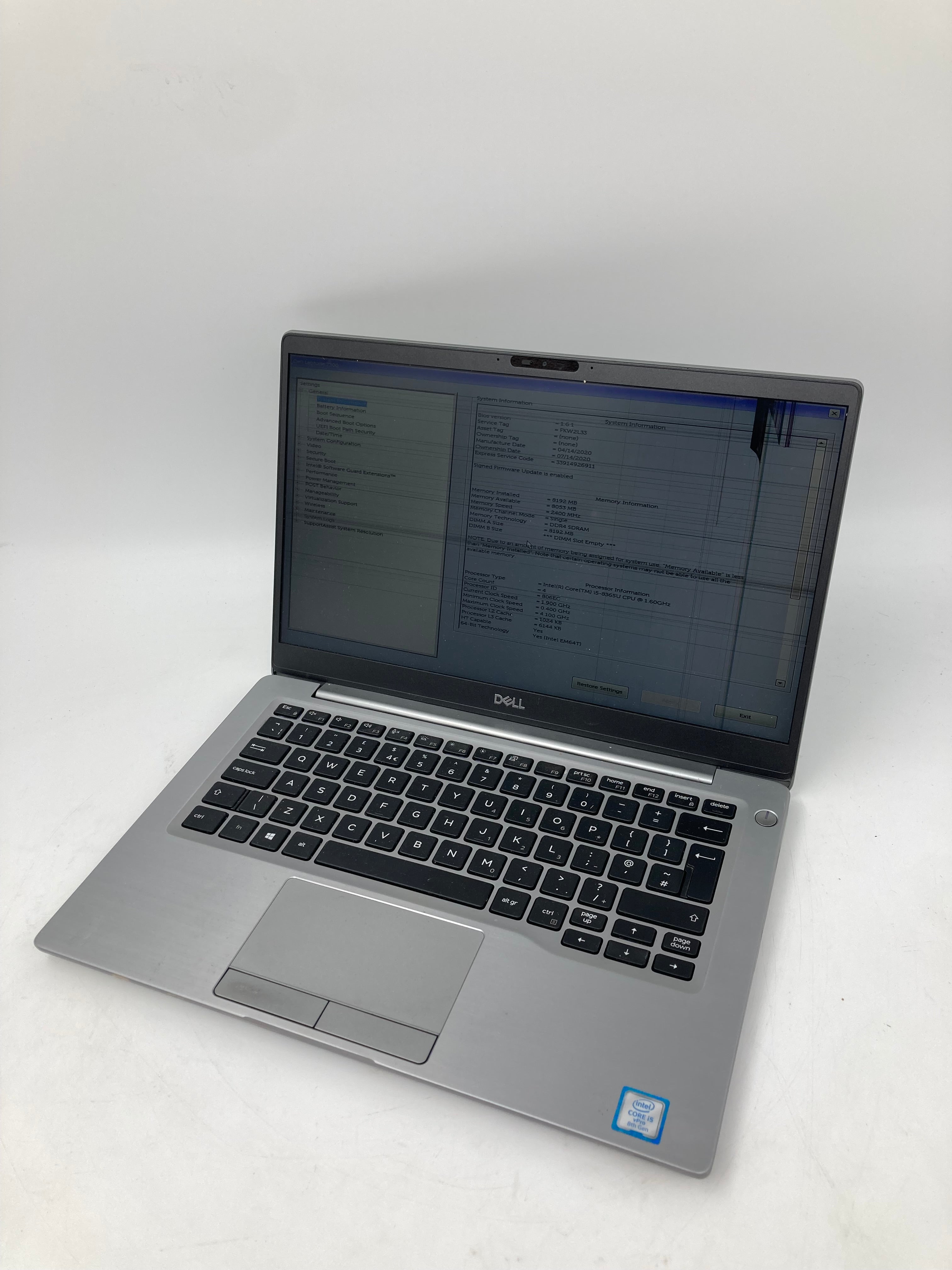 Dell Laptop Latitude 7300 13" i5 8th Gen 8GB RAM 256GB SSD No OS *Spares*