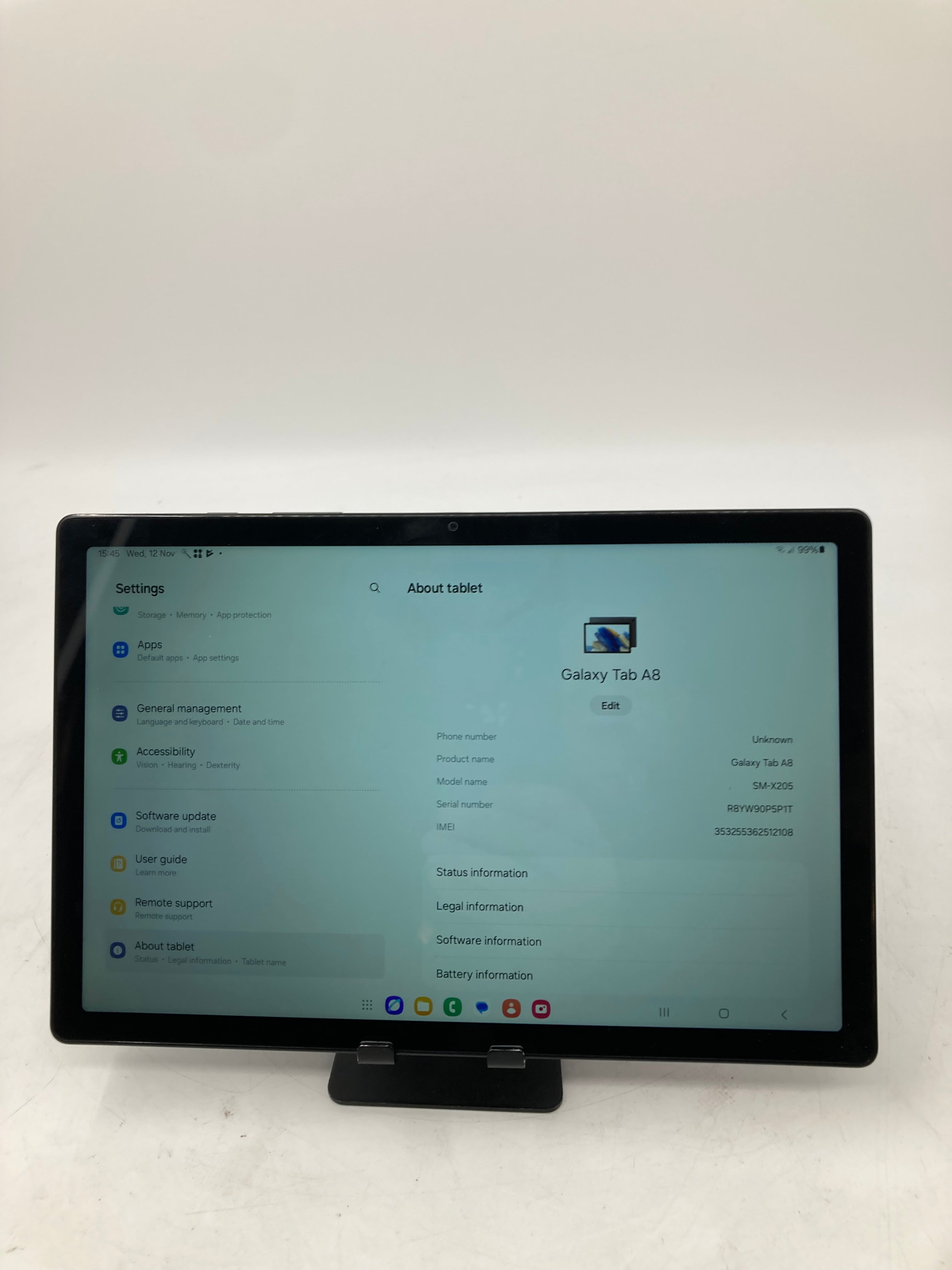 Samsung Tablet Galaxy Tab A8 2021 10.5" Screen 32GB Storage