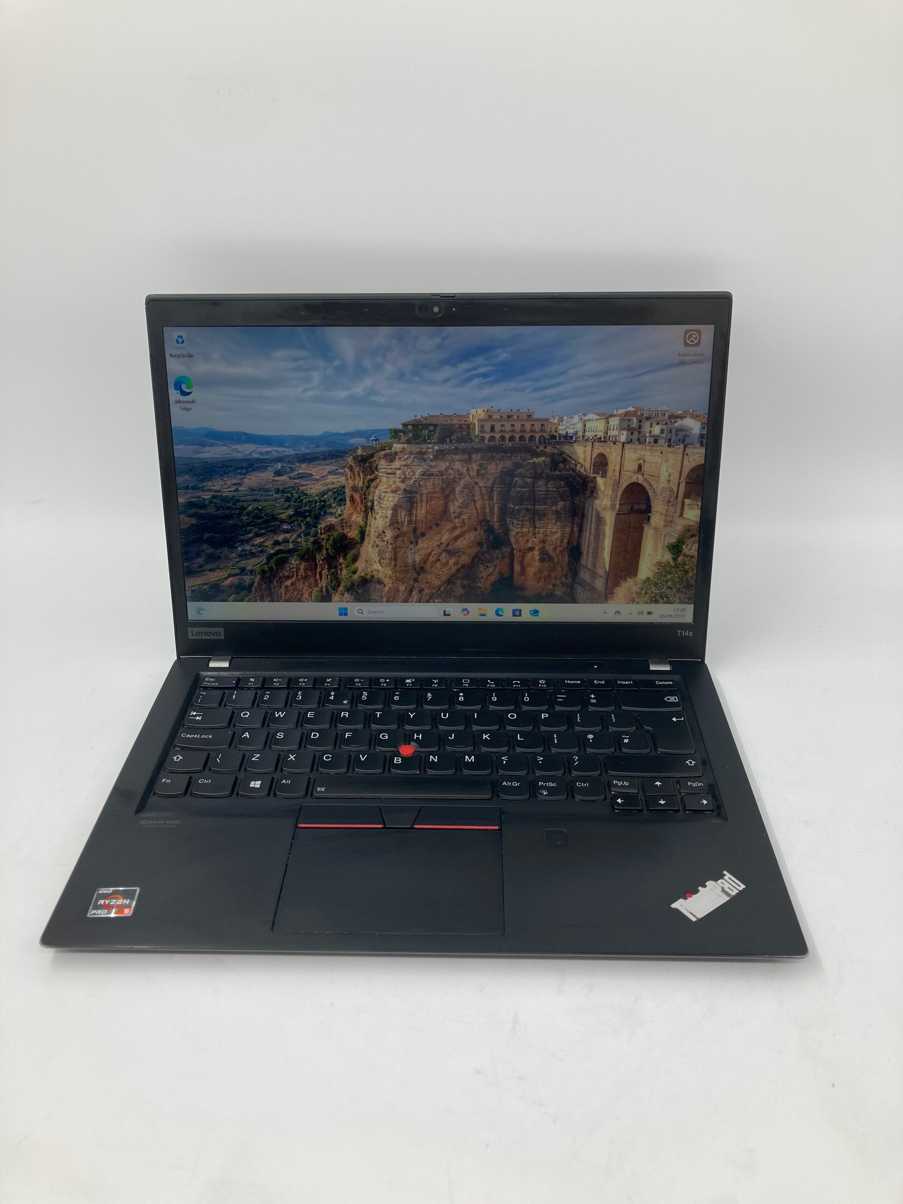 Lenovo Laptop ThinkPad T14s Gen 1 14" Ryzen 5 Pro 4th Gen 16GB RAM 256GB SSD W11