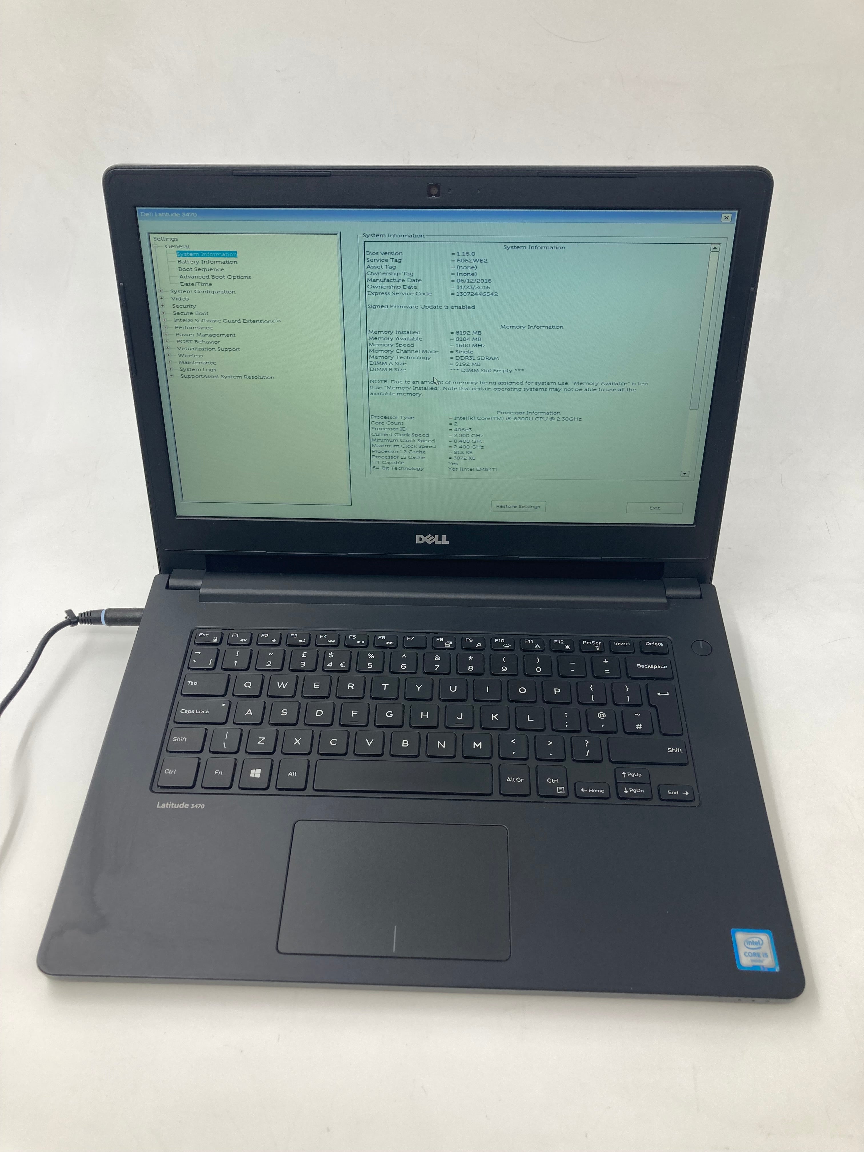 Dell Laptop Latitude 3470 14" i5 6th Gen 8GB RAM No HDD *Spares*