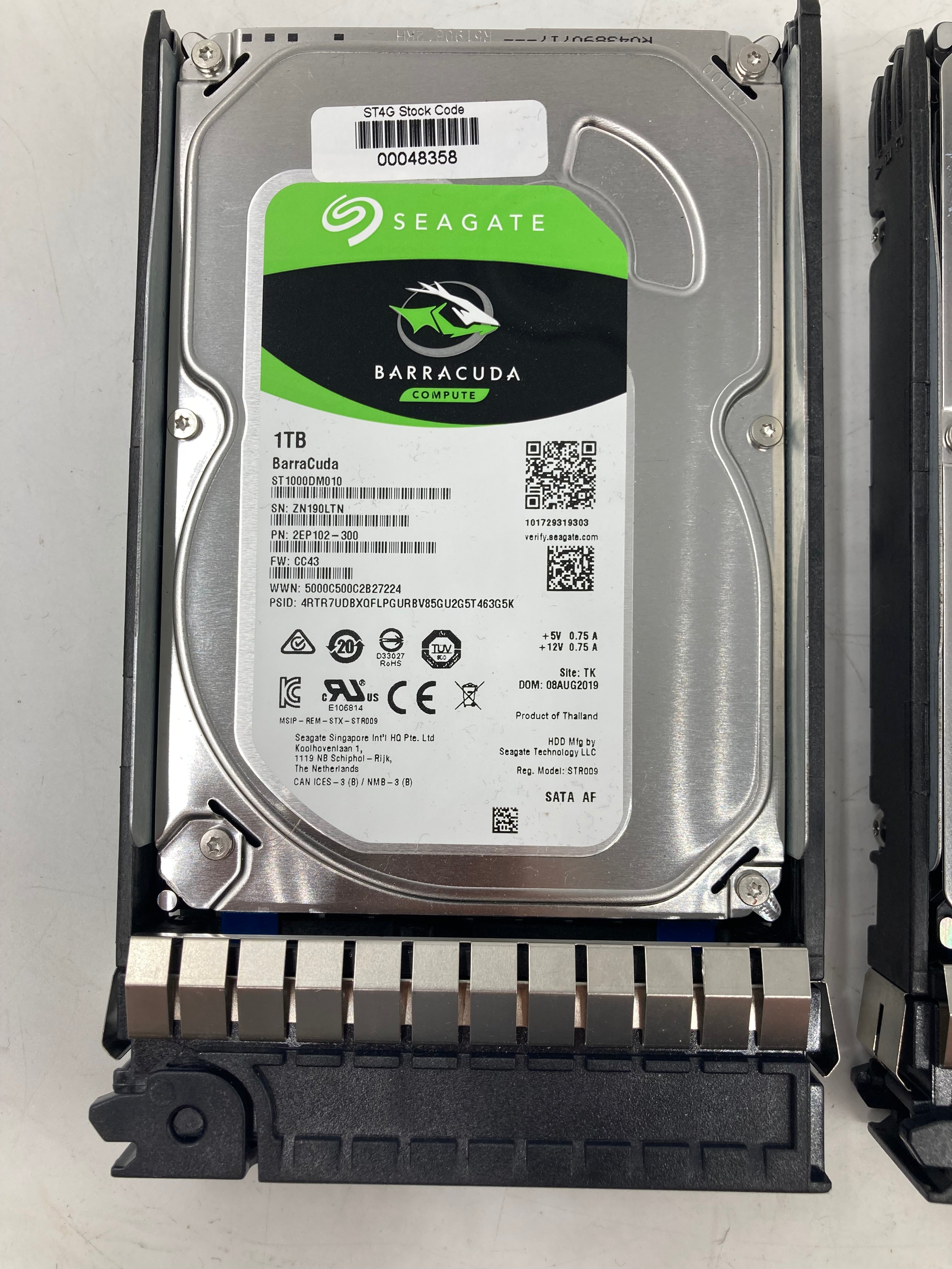 Seagate 3.5" SATA 1TB  7.2K RPM 3 6Gbps Lot Of 3