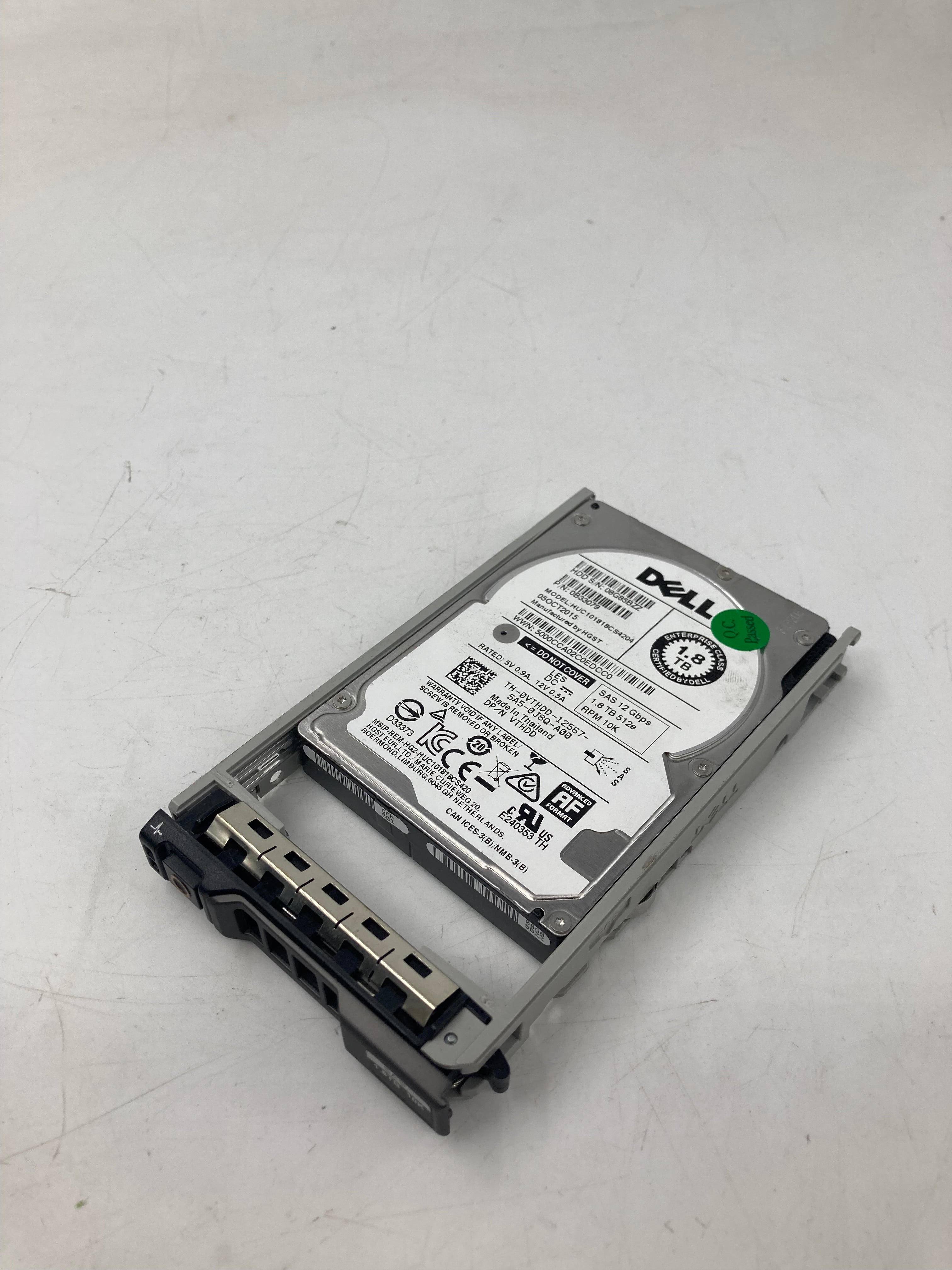 Dell HDD 2.5" SAS 1.8TB 10K RPM 12Gbps P/N 0B33079 Lot of 2