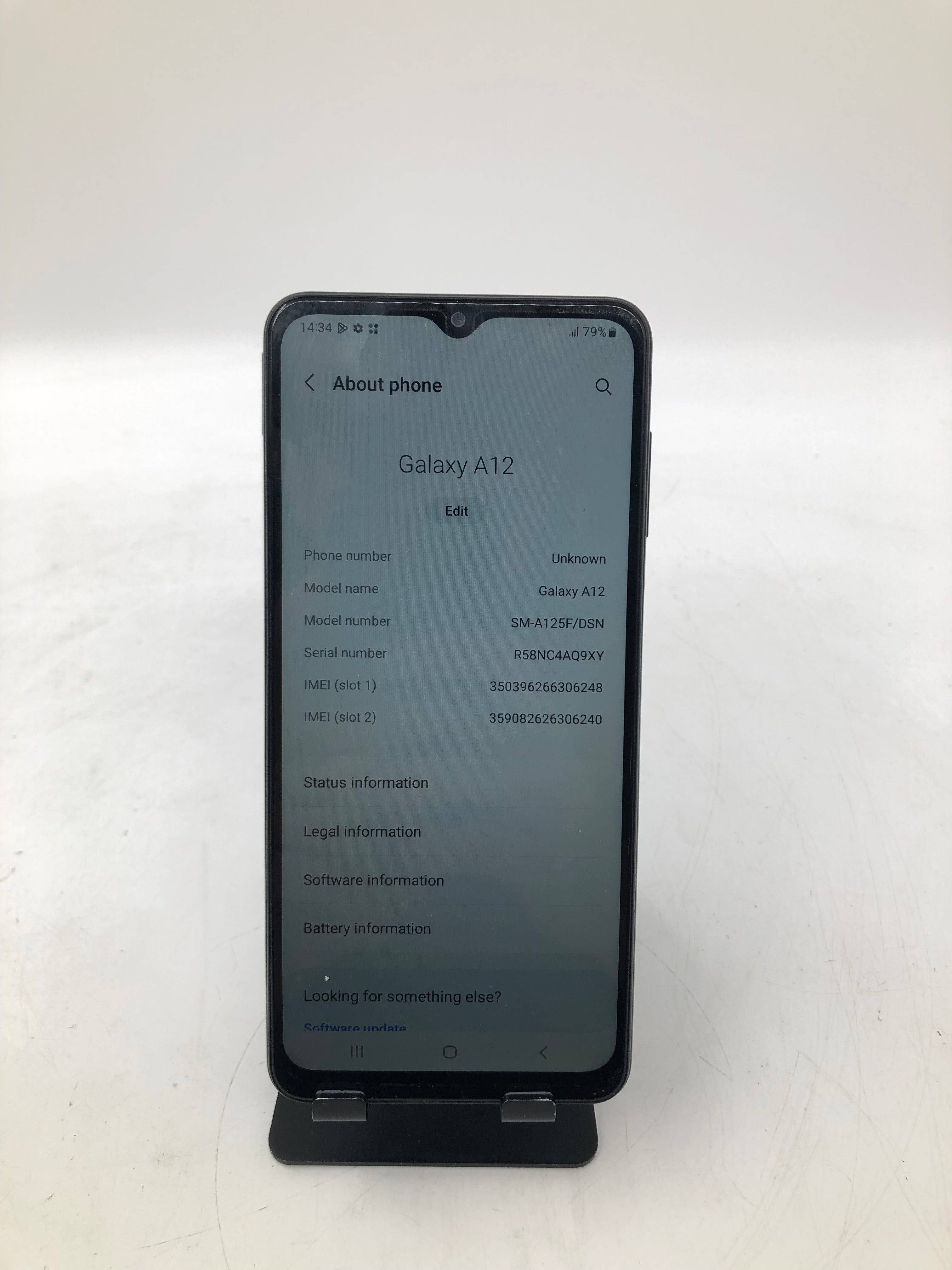 Samsung Galaxy A12 6.5" Screen 2020 32GB Storage Black