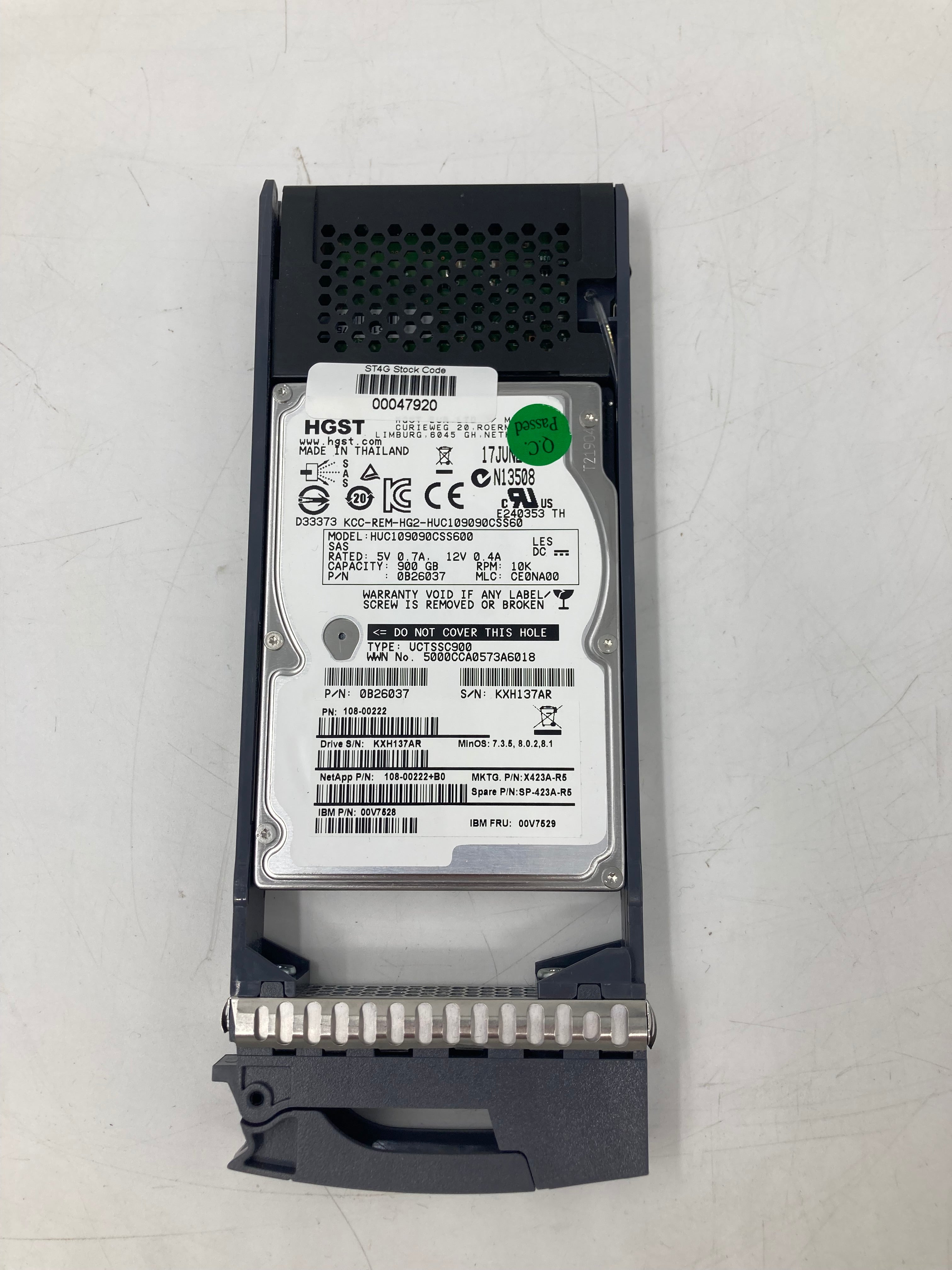 NetApp HDD 2.5" SAS 900GB 10K 6 Gbps P/N 108-00222 Lot of 35