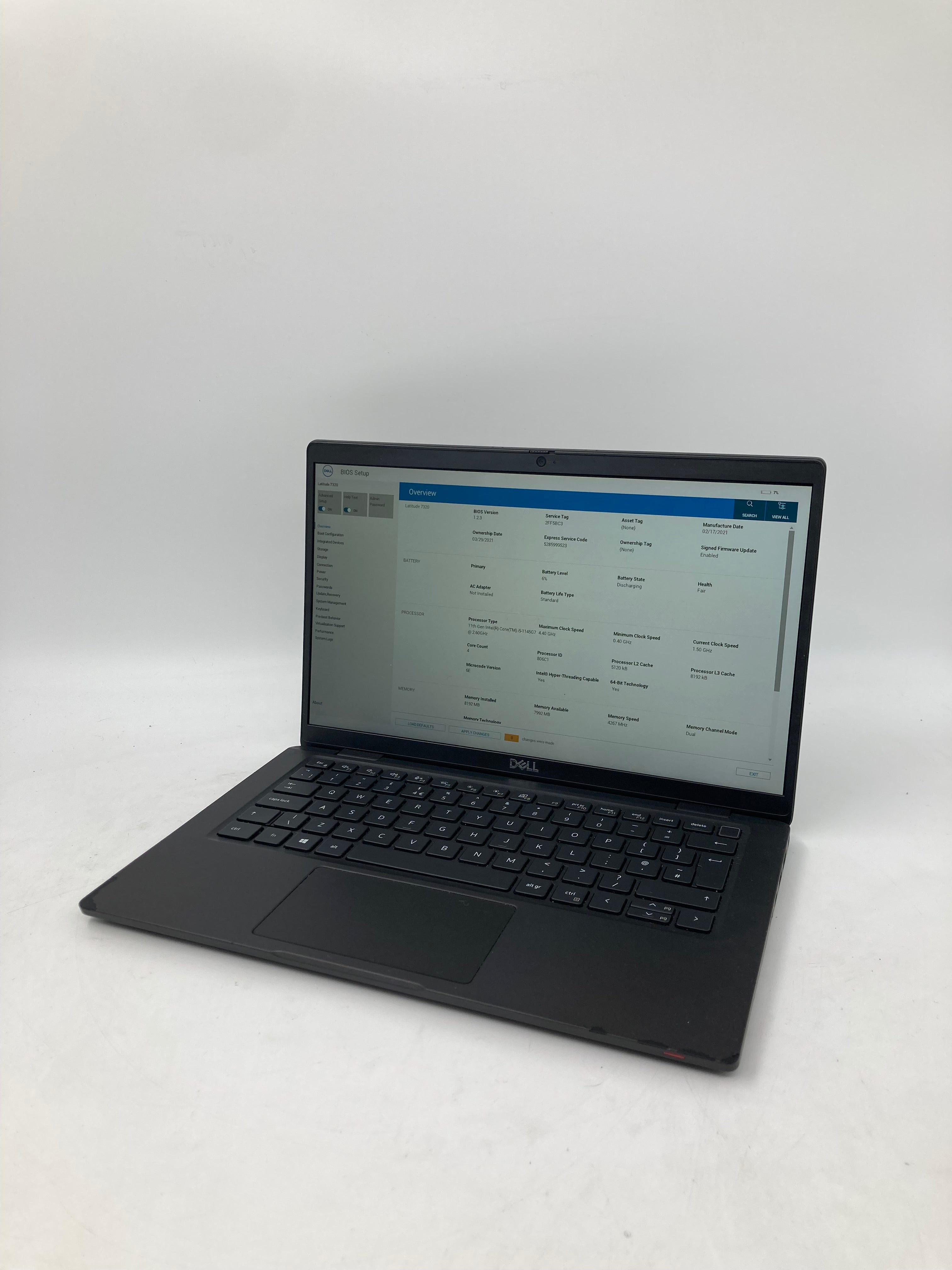 Dell Laptop Latitude 7320 13" i5 11th Gen 8GB RAM 256GB SSD No OS